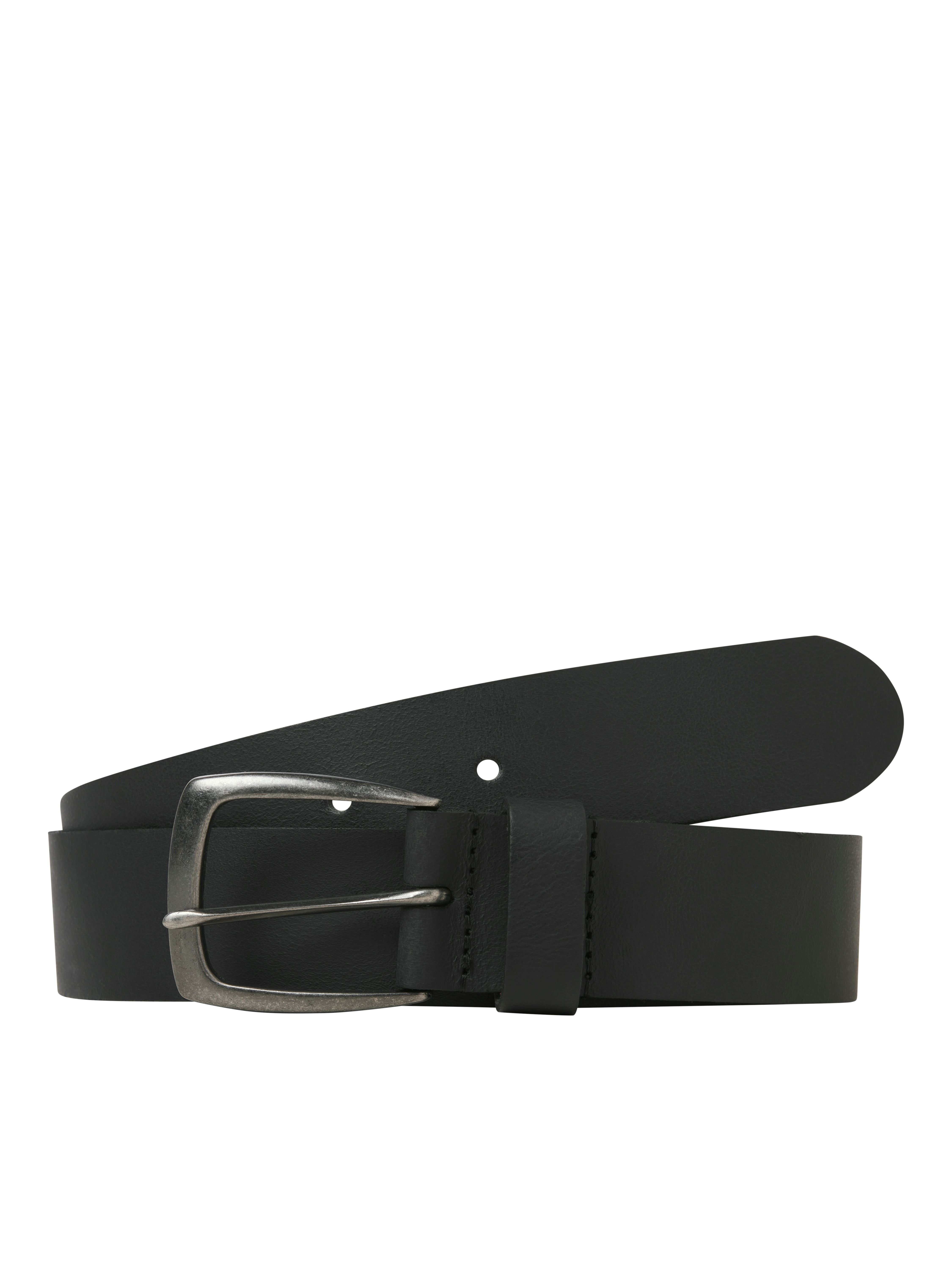 Jack & Jones Herren Ledergürtel »JACMICHAEL LEATHER BELT SN« in schwarz, Größe 80
