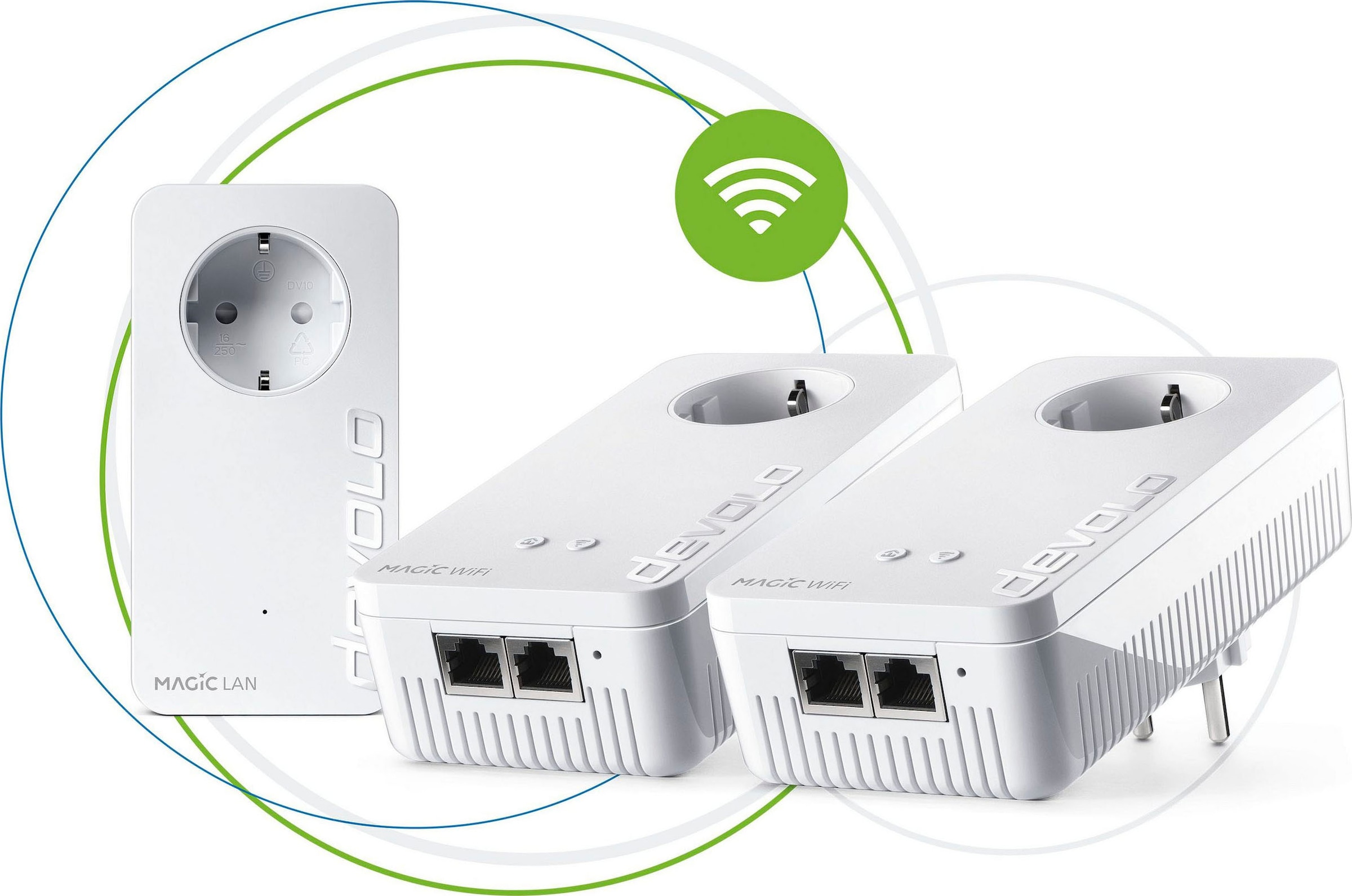 DEVOLO Netzwerk-Adapter »Magic 2 WiFi ac Next Multiroomkit (2400Mbit, 5x LAN, Mesh)«