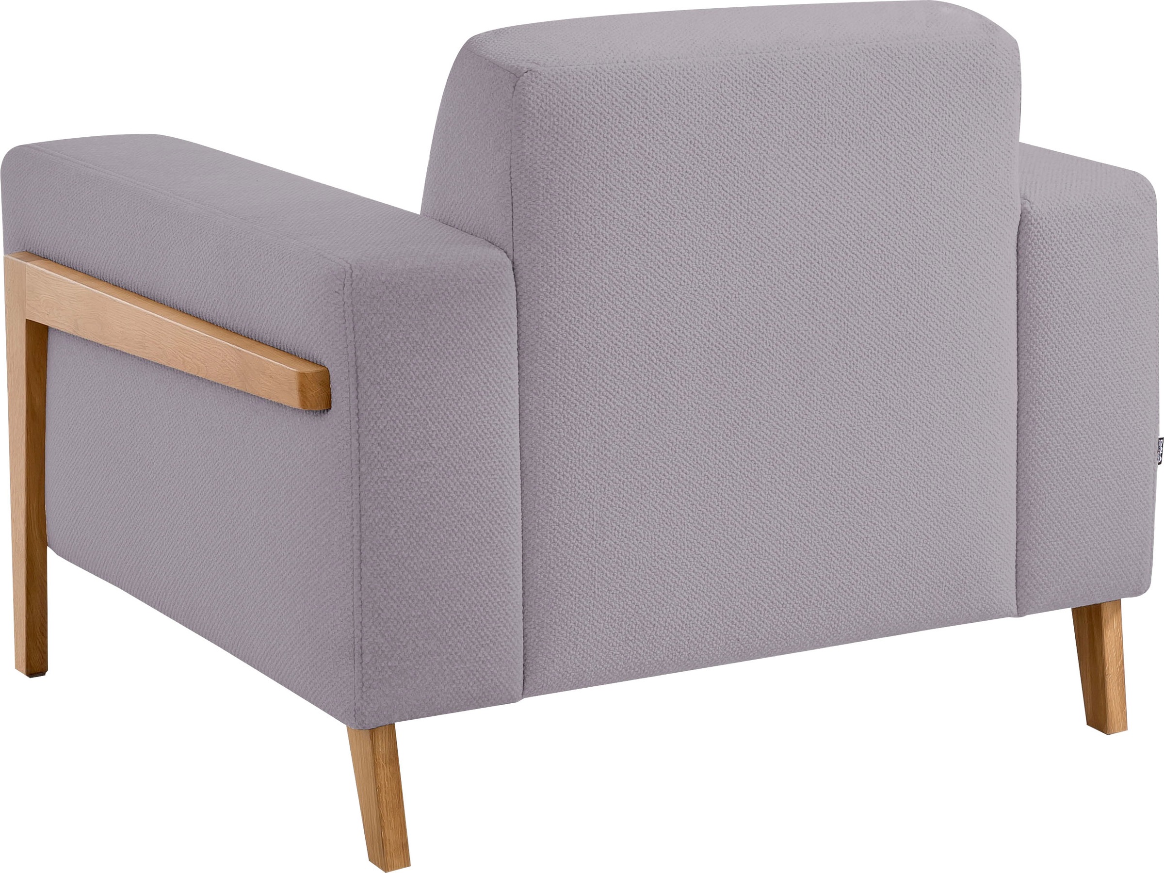 exxpo - sofa fashion Sessel »Starr, Loungesessel, Scandic Design mit Sichtholz am Armteil« im Scandinavian Design, mit Massive Holzfüße, frei im Raum stellbar