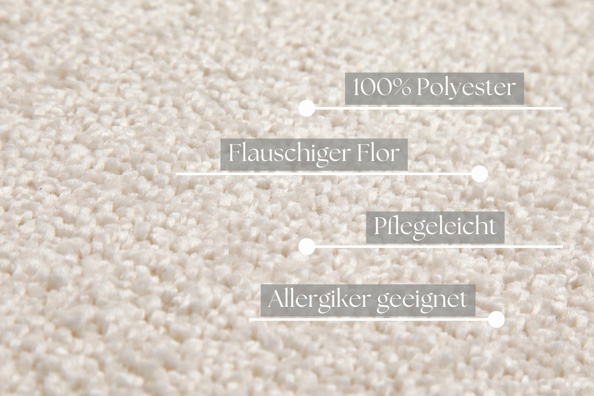 my home Hochflor-Teppich »Yvaine«, rund, 25 mm Höhe, Langflor, Shaggy, dichter weicher Hochflor, meliert, Wohnzimmer