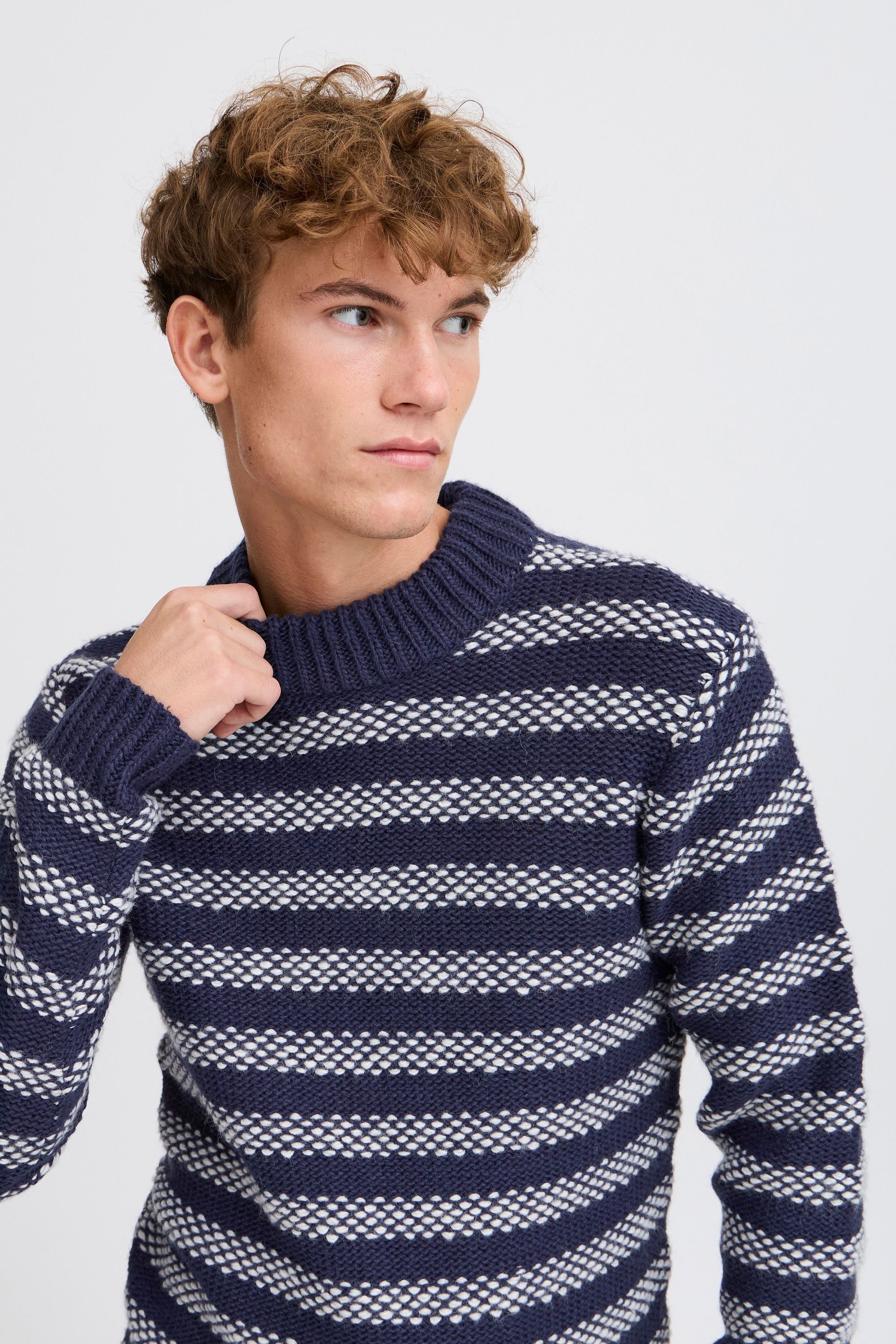 Casual Friday Strickfleece-Pullover »Strickpullover CFKARL striped knit«