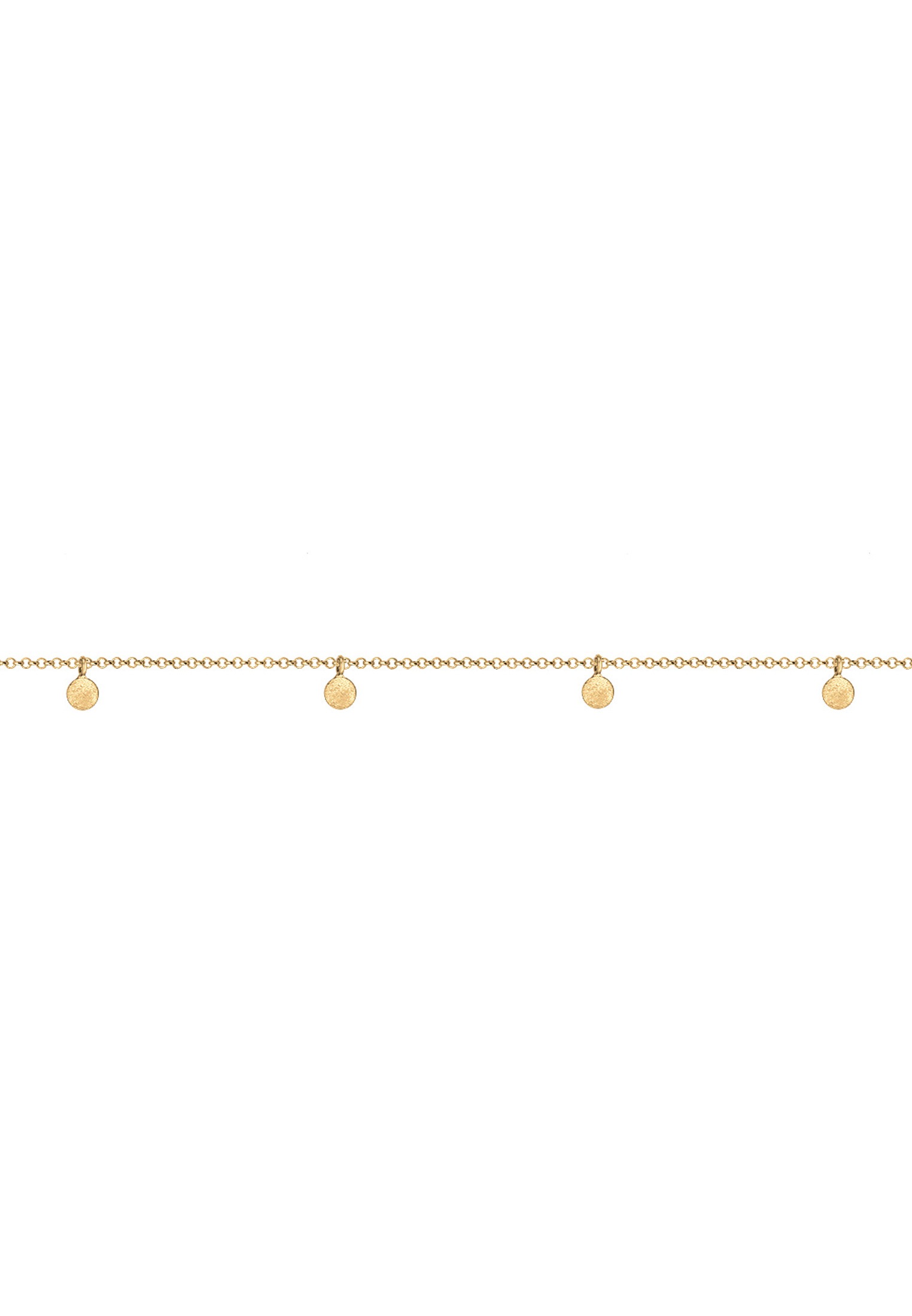 Elli Choker »Halskette Choker Plättchen Coins Matt 925 Silber«