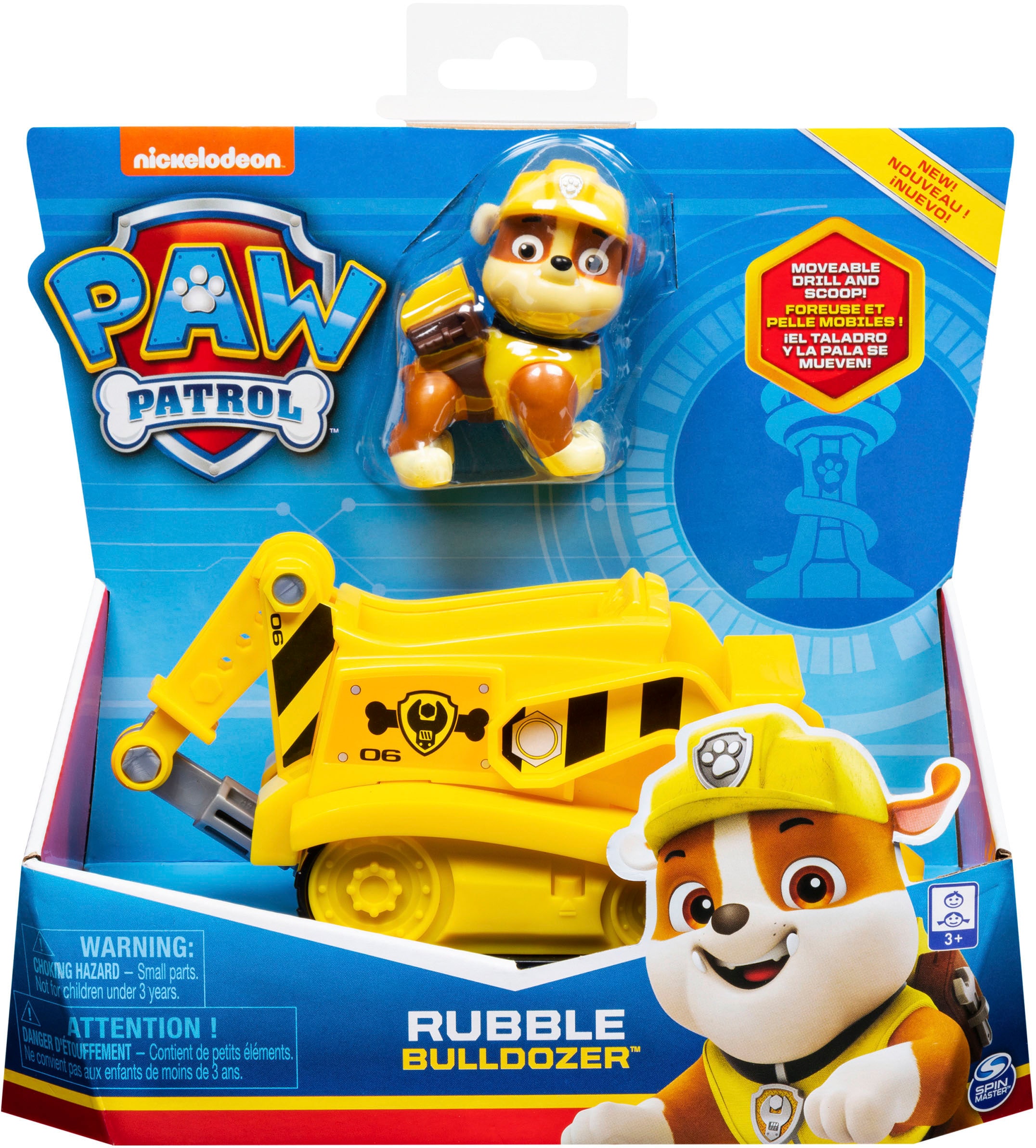 Spin Master Spielzeug-Auto »PAW Patrol, Baustellen-Fahrzeug mit Rubble-Figur«