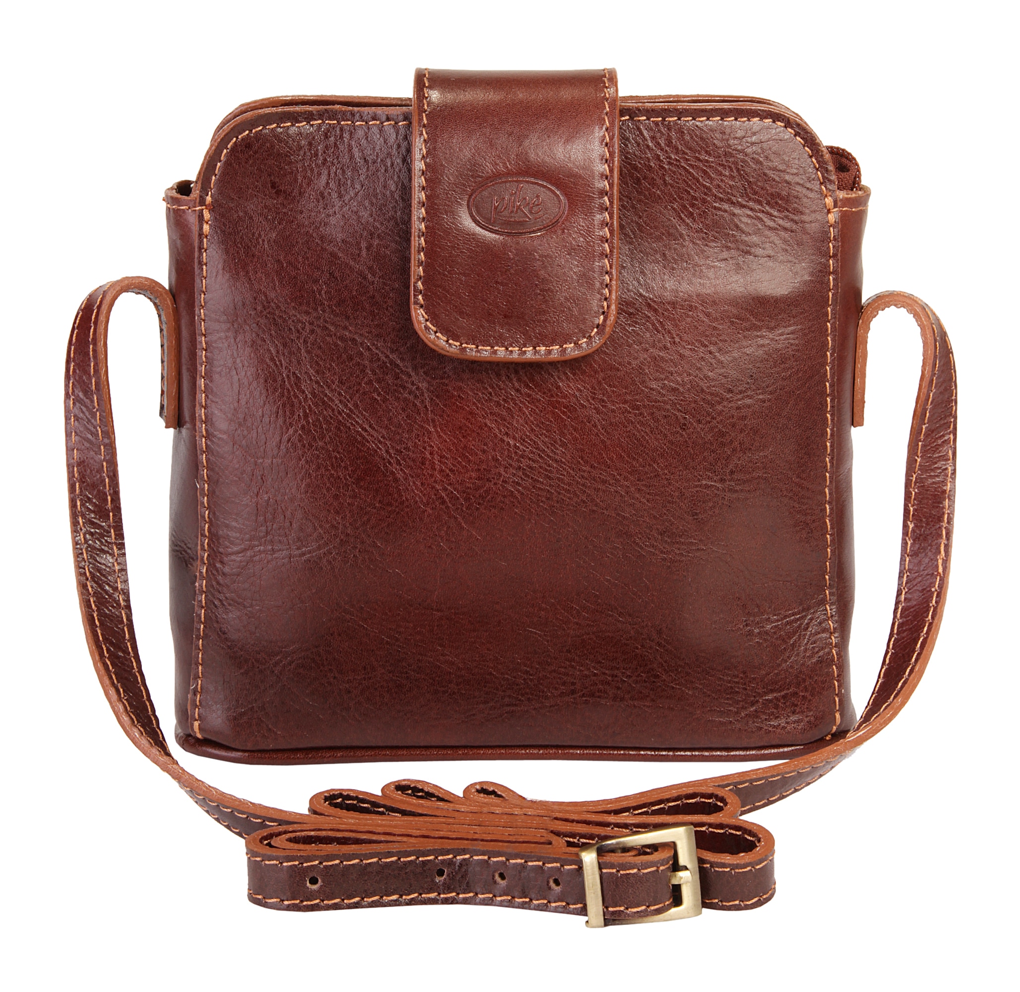 Piké Umhängetasche, echt Leder, Made in Italy