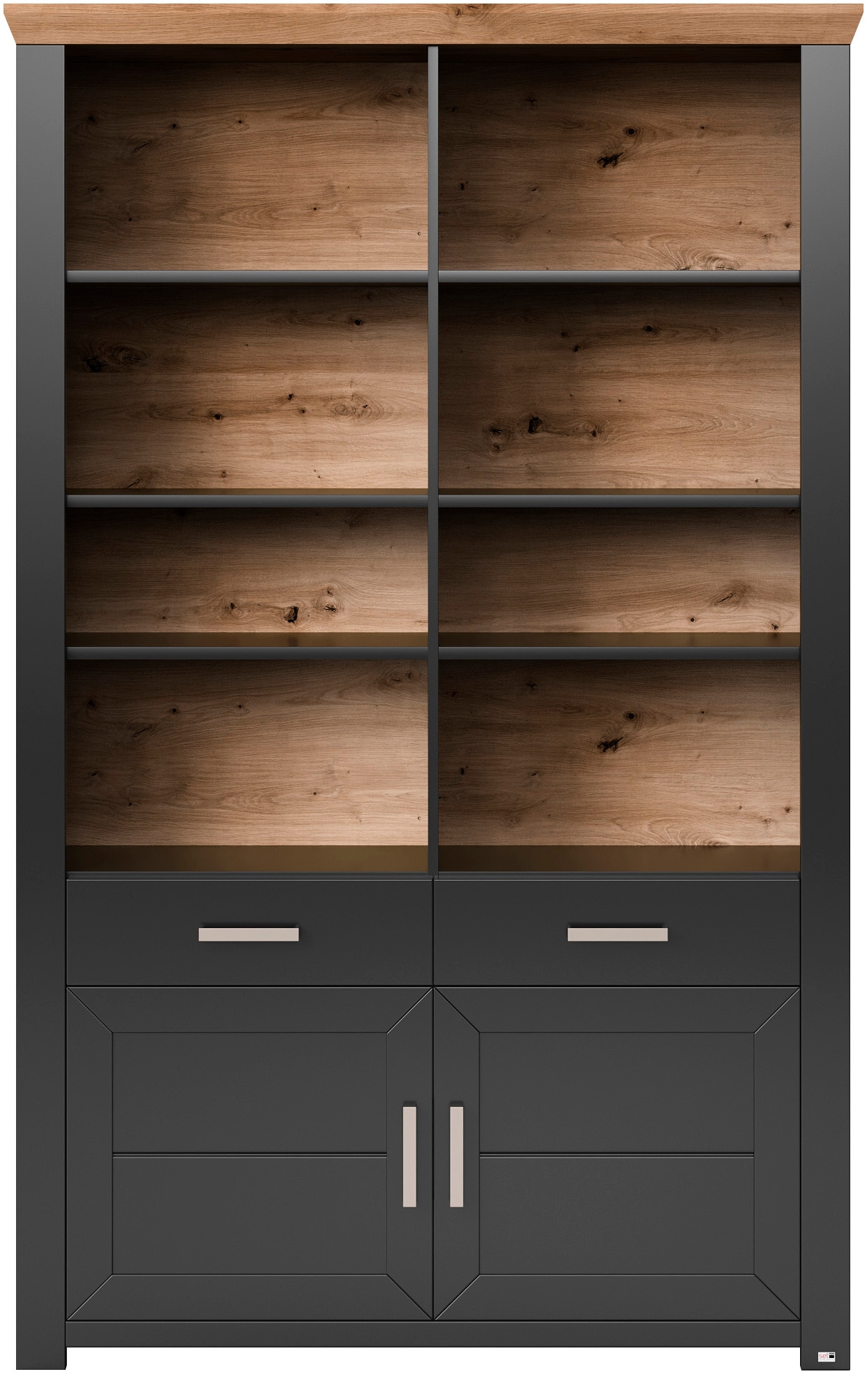 set one by Musterring Aktenregal »York« offenes Design, wahlweise mit Beleuchtung, 3 Farben, Breite 129 cm