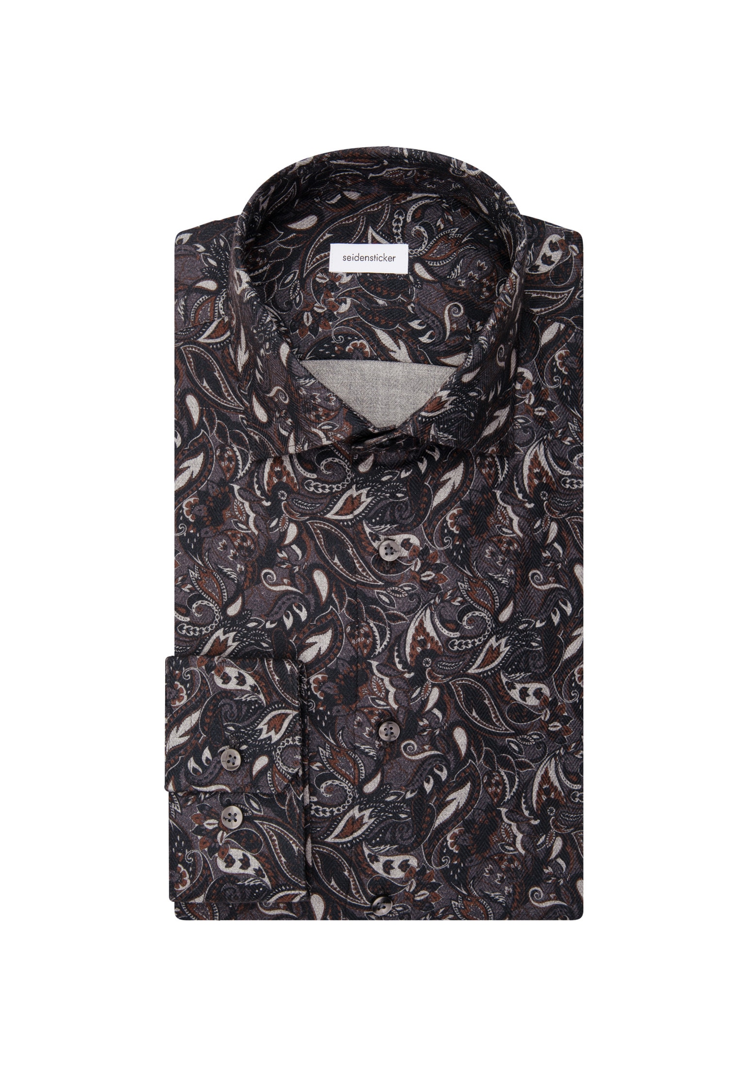 seidensticker Flanellhemd »Schwarze Rose«, Slim 1/1 Kentkragen Flanell