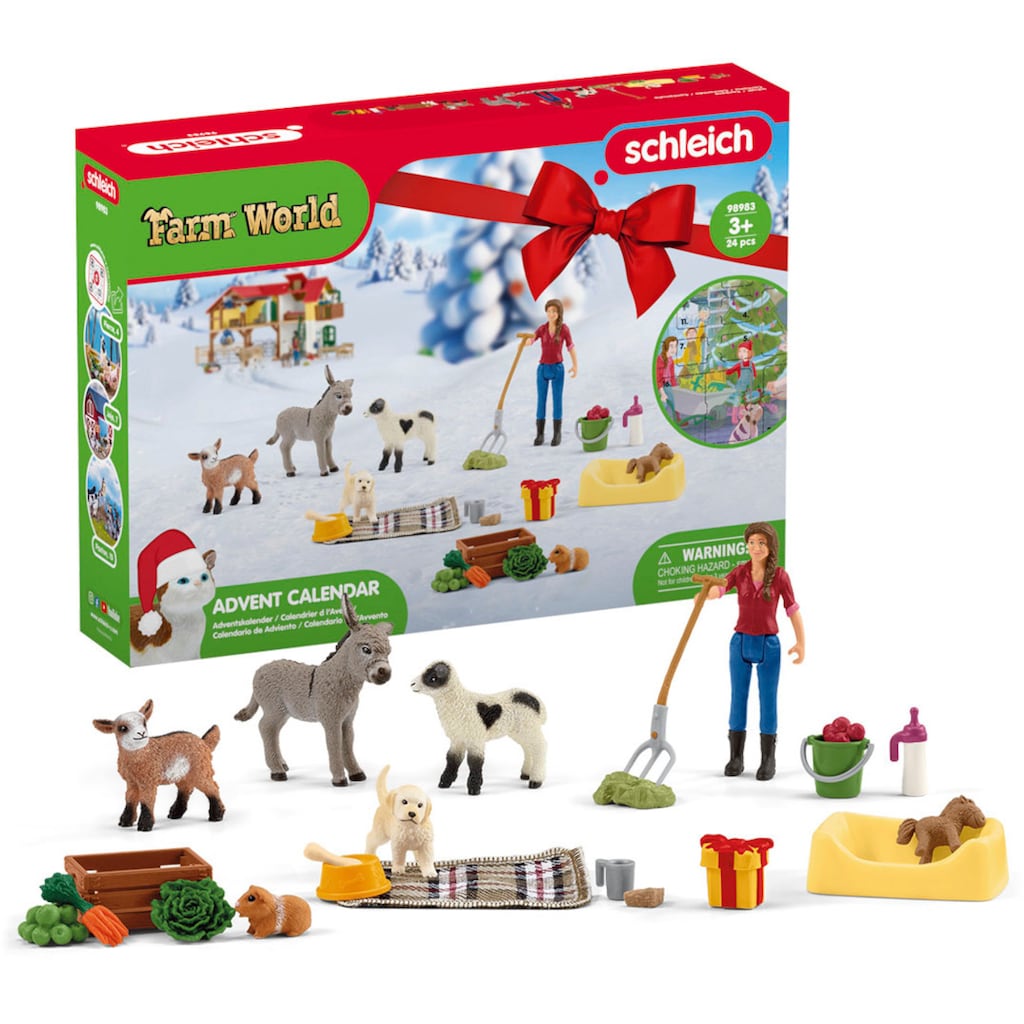 Schleich® Spielzeug-Adventskalender »FARM WORLD«, ab 3 Jahren