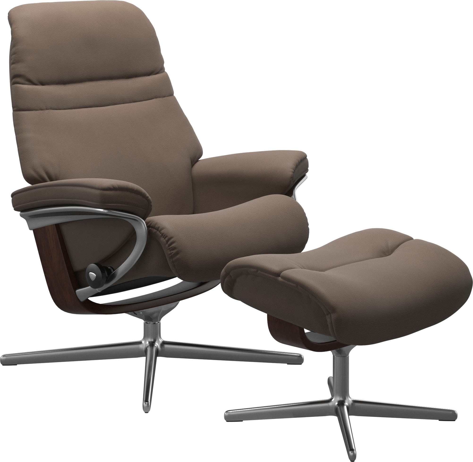 Stressless® Fußhocker »Sunrise« mit Cross Base, Größe S, M & L, Holzakzent Braun