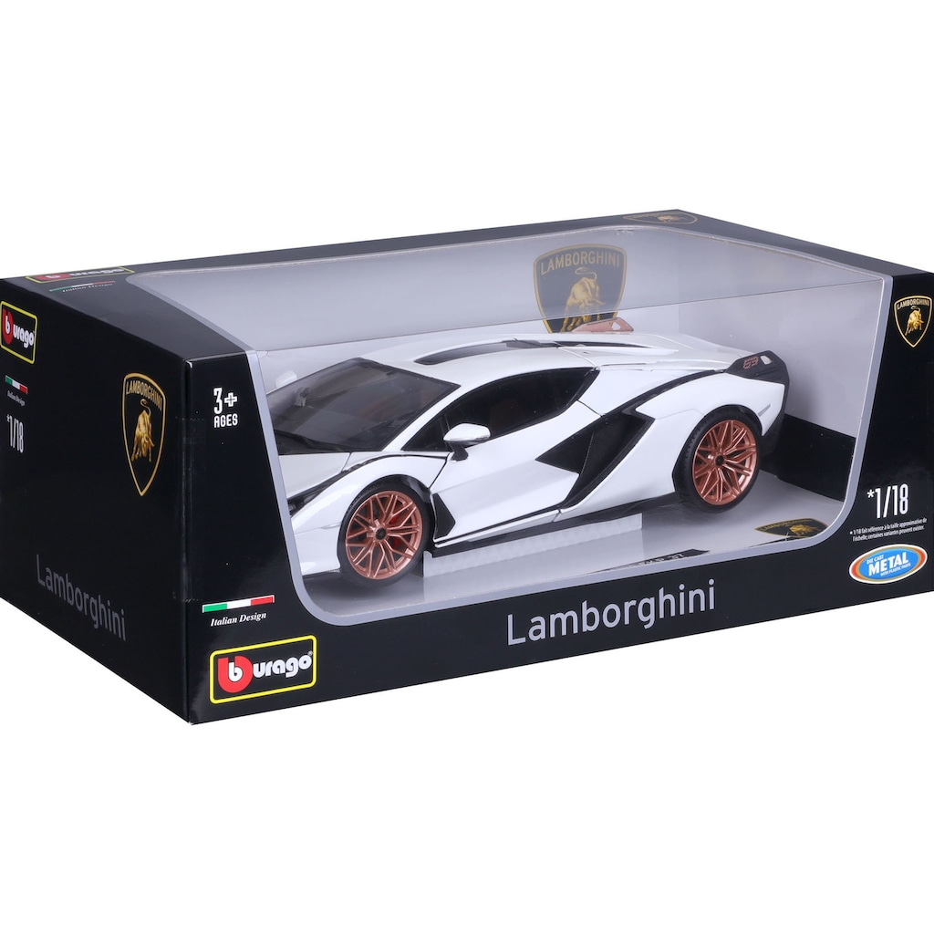 Bburago Sammlerauto »Lamborghini Sian FKP37, weiß«, 1:18