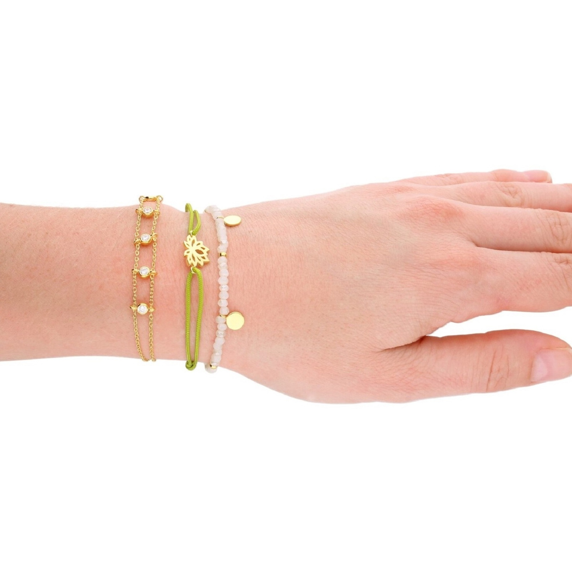 Smart Jewel Armband Set »Armband Armbänder 3-teilig, Kristallsteine und Zirkonia, Silber 925«