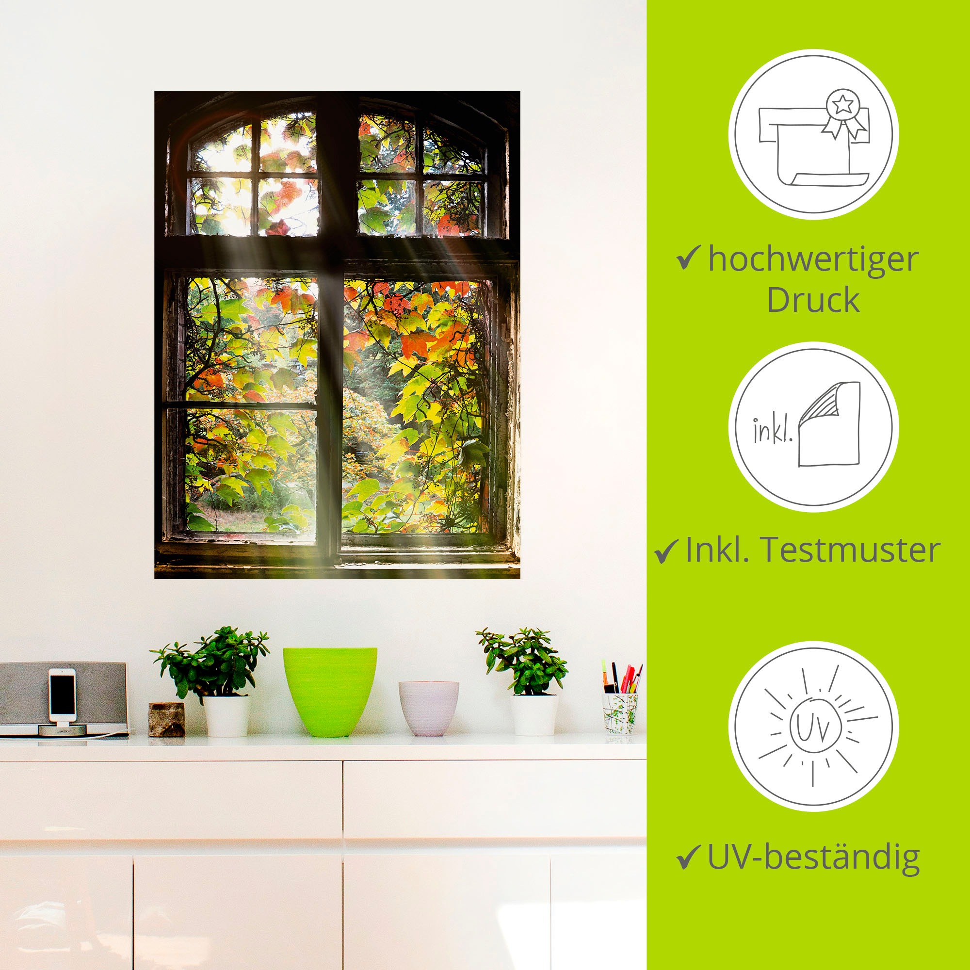 Artland Wandbild »Altbau«, Fenster & Türen, (1 St.), als Alubild, Outdoorbild, Leinwandbild, Poster, Wandaufkleber
