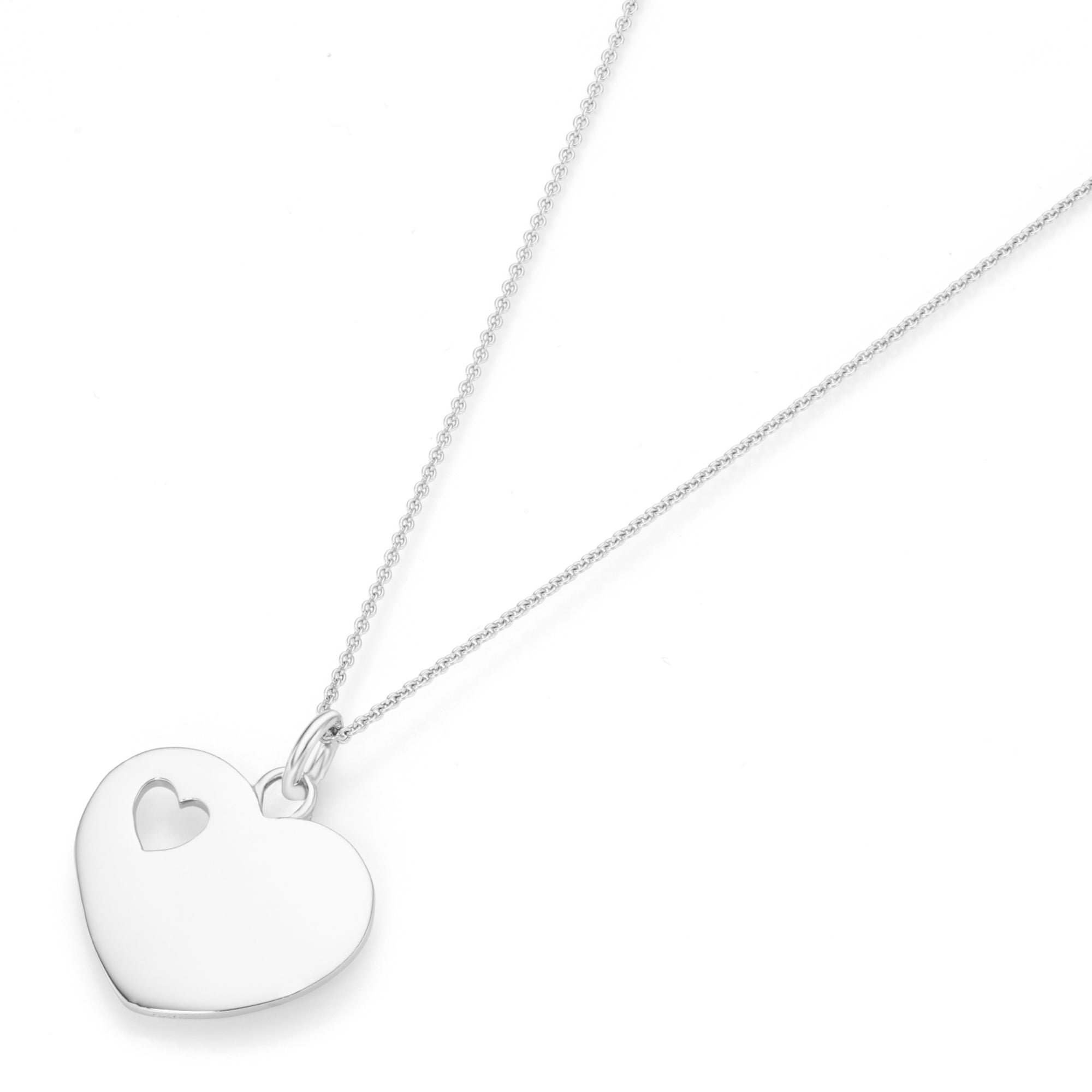 Smart Jewel Herzkette »Kette Herz mit kleinem durchbrochenen Herz, Silber  925« online bei OTTO