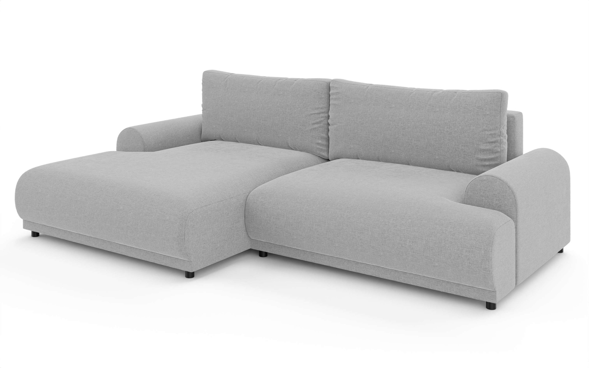 INOSIGN Ecksofa »Marsby, mit Bettfunktion und Bettkasten, Maße: B/H/T 242/65/145 cm«, L-Form mit Wellenunterfederung, Recamiere links oder rechts bestellbar