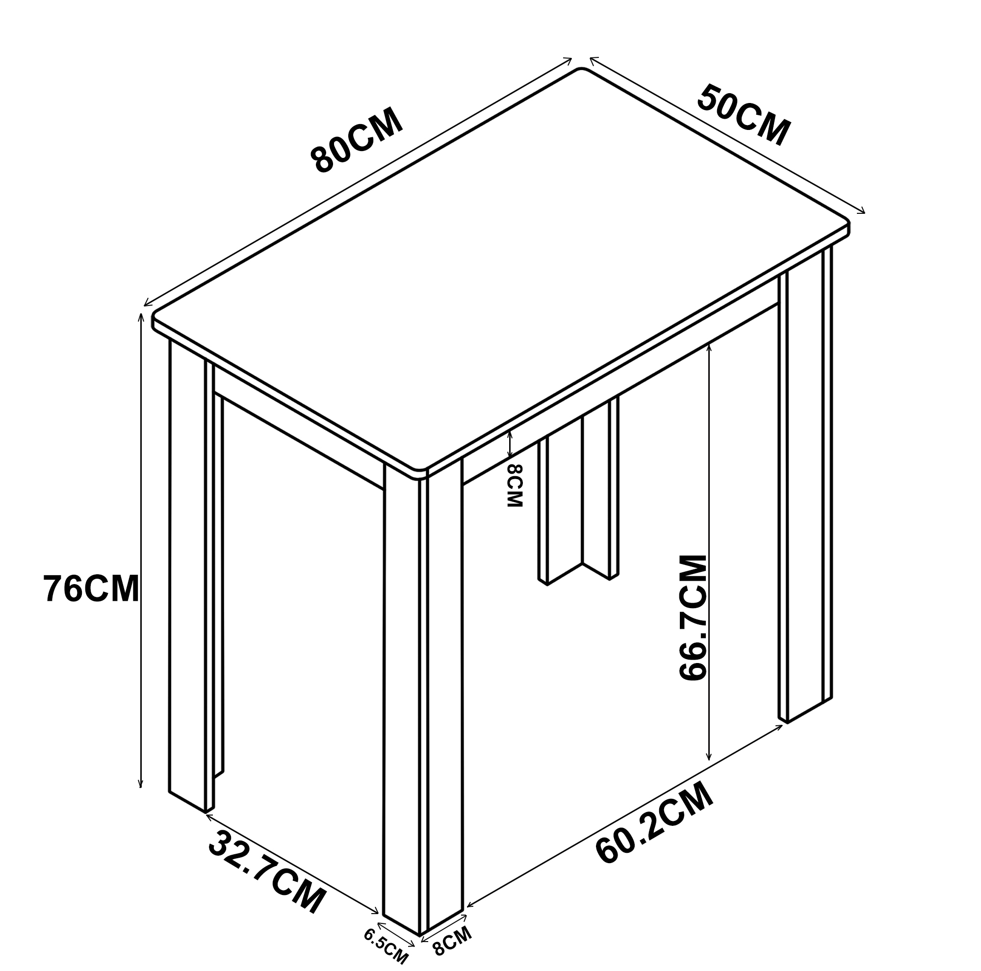 VCM Esstisch »Holz Esstisch Küchentisch Esal 80 x 50 cm«, (Esal)