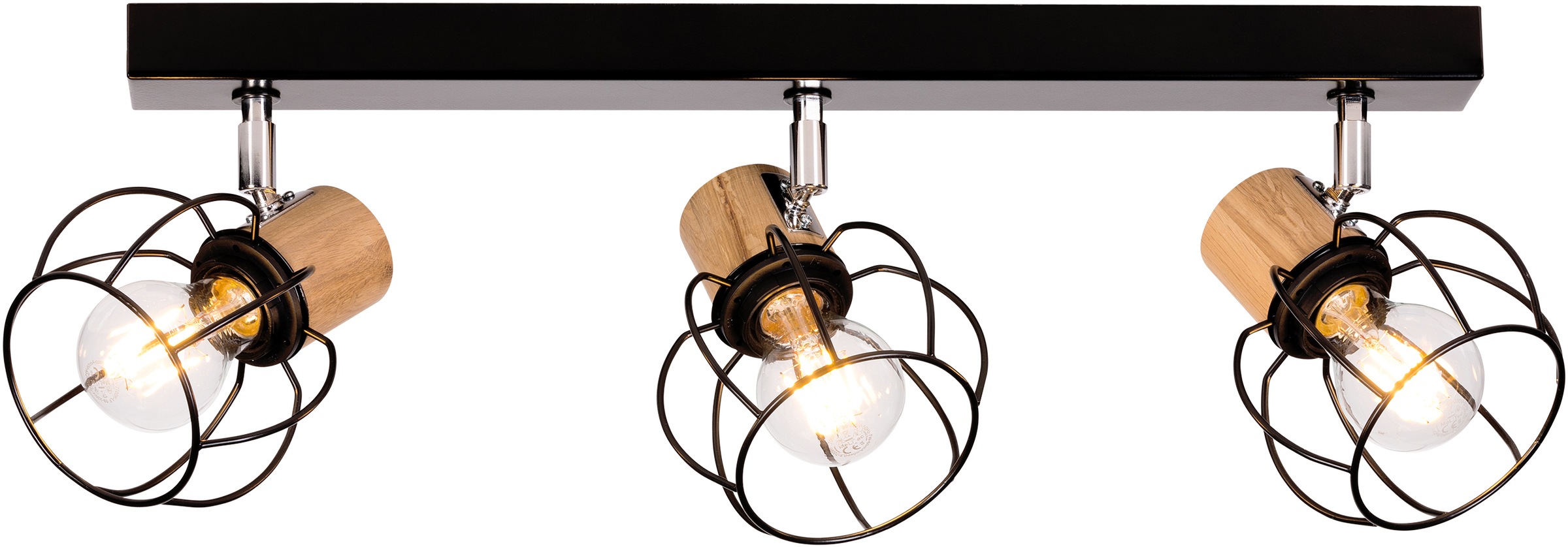 BRITOP LIGHTING Deckenleuchte »Phiphi«, 3 flammig, Leuchtmittel E27 | ohne Leuchtmittel-Leuchtmittel wechselbar, Dekorative Leuchte aus Metall, passende LM E27 / exkl, Made in Europe