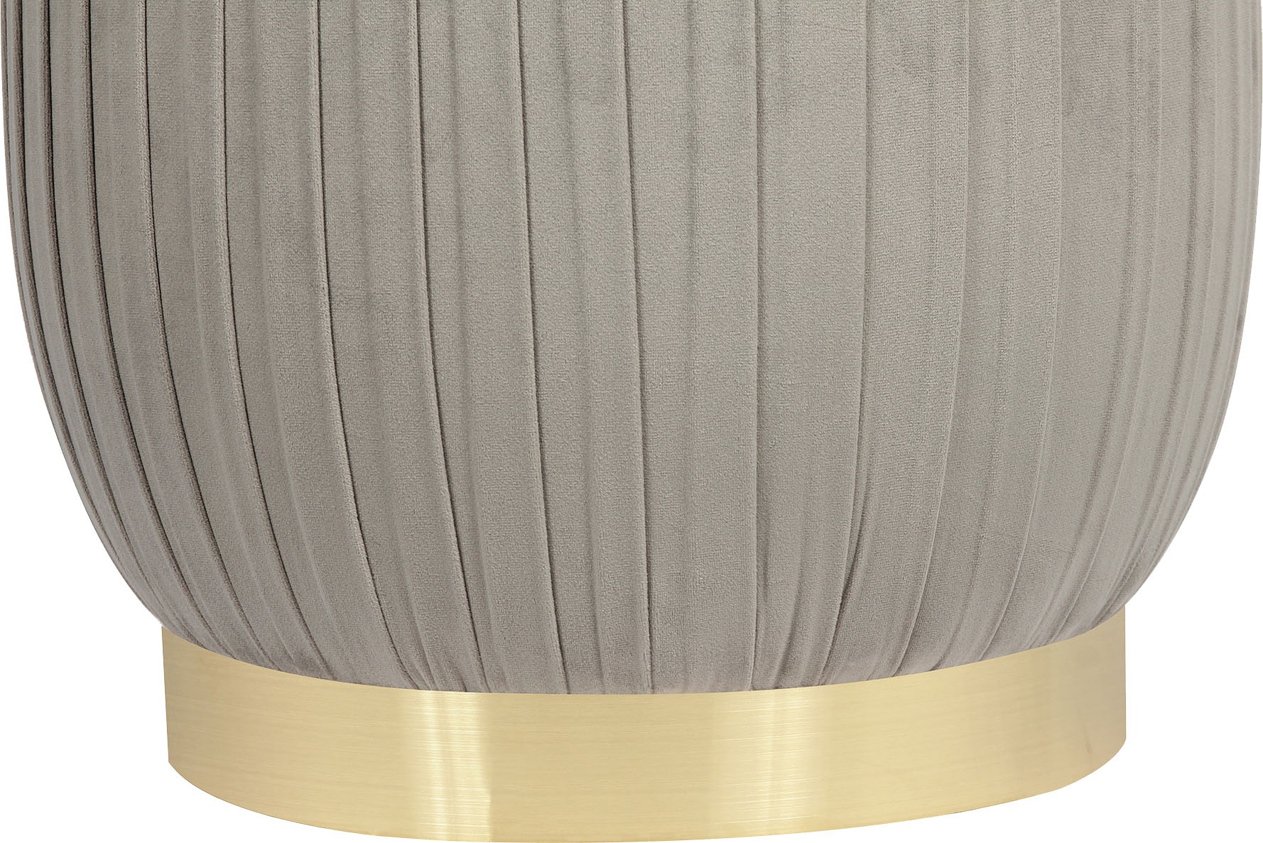 Kayoom Polsterhocker »Hocker Lyla 125, Edler Touch durch goldenen Sockel,  Samtbezug« 1 Stk. tlg. samtweich, gesteppte Ziernaht, Edelstahlsockel, Hochwertiger Samtbezug