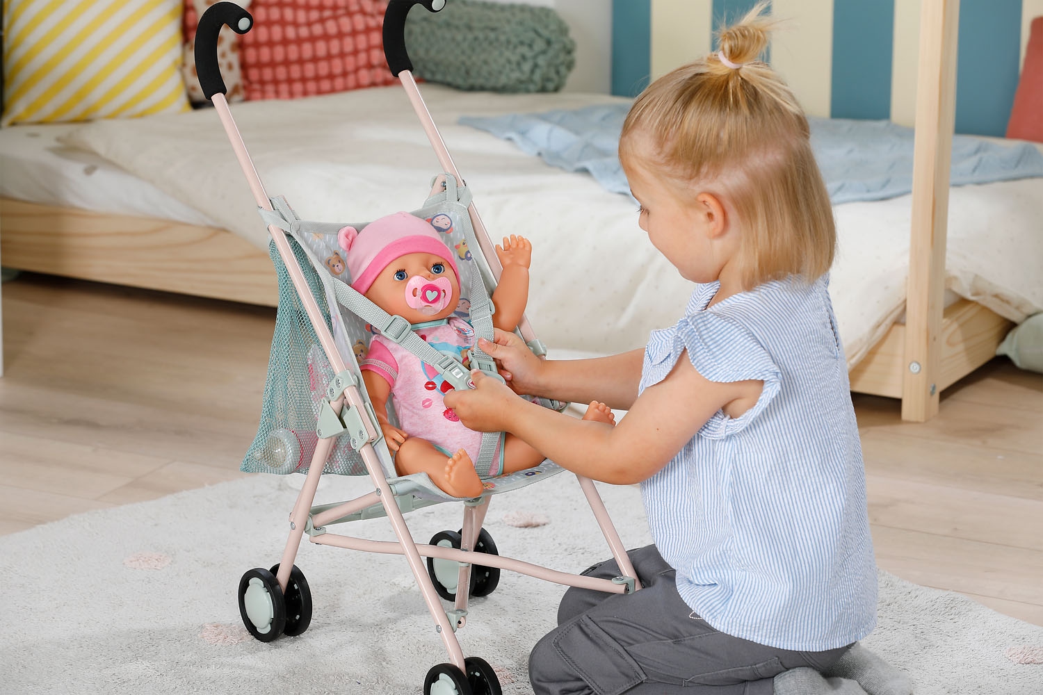 Baby Born Puppenbuggy »Dschungel« mit Einkaufsnetz