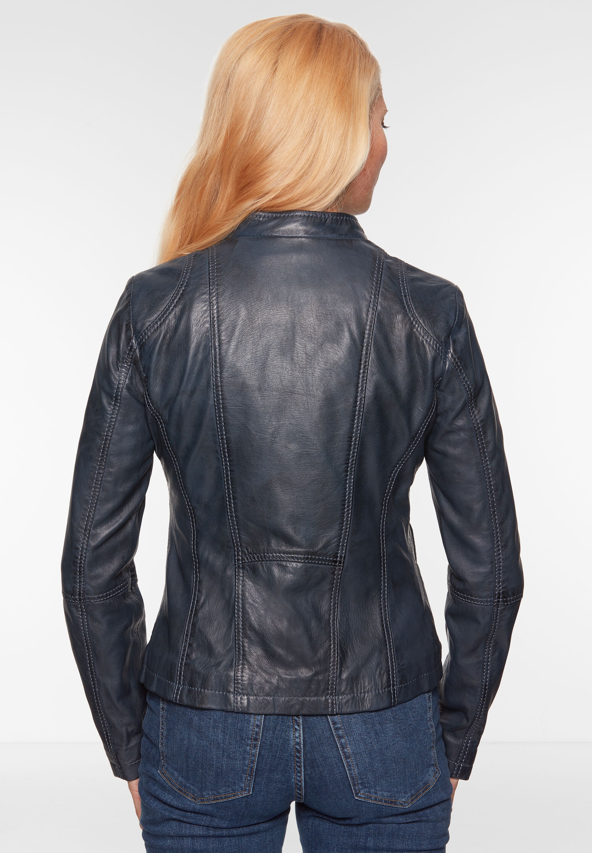 7eleven Bikerjacke »SEAMERA« ohne Kapuze mit Ziernähten