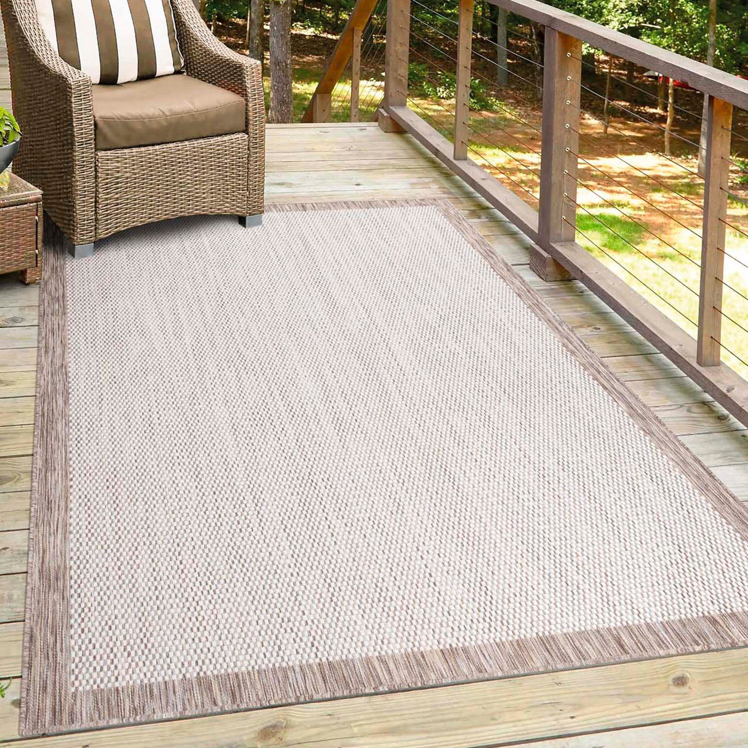 Carpet City Outdoorteppich »Outdoor 470«, rechteckig, 5 mm Höhe, Läufer, UV-beständig, Flachgewebe, auch quadratisch, In- und Outdoor