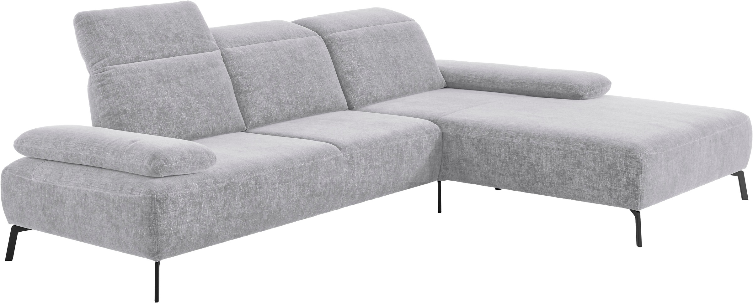 Home affaire Ecksofa »Liora, L-Form mit verstellbarem Kopfteil, Breite 291 cm« klappbare Armlehne, Tonnentaschenfederkern&saugroboterfreundliche Höhe