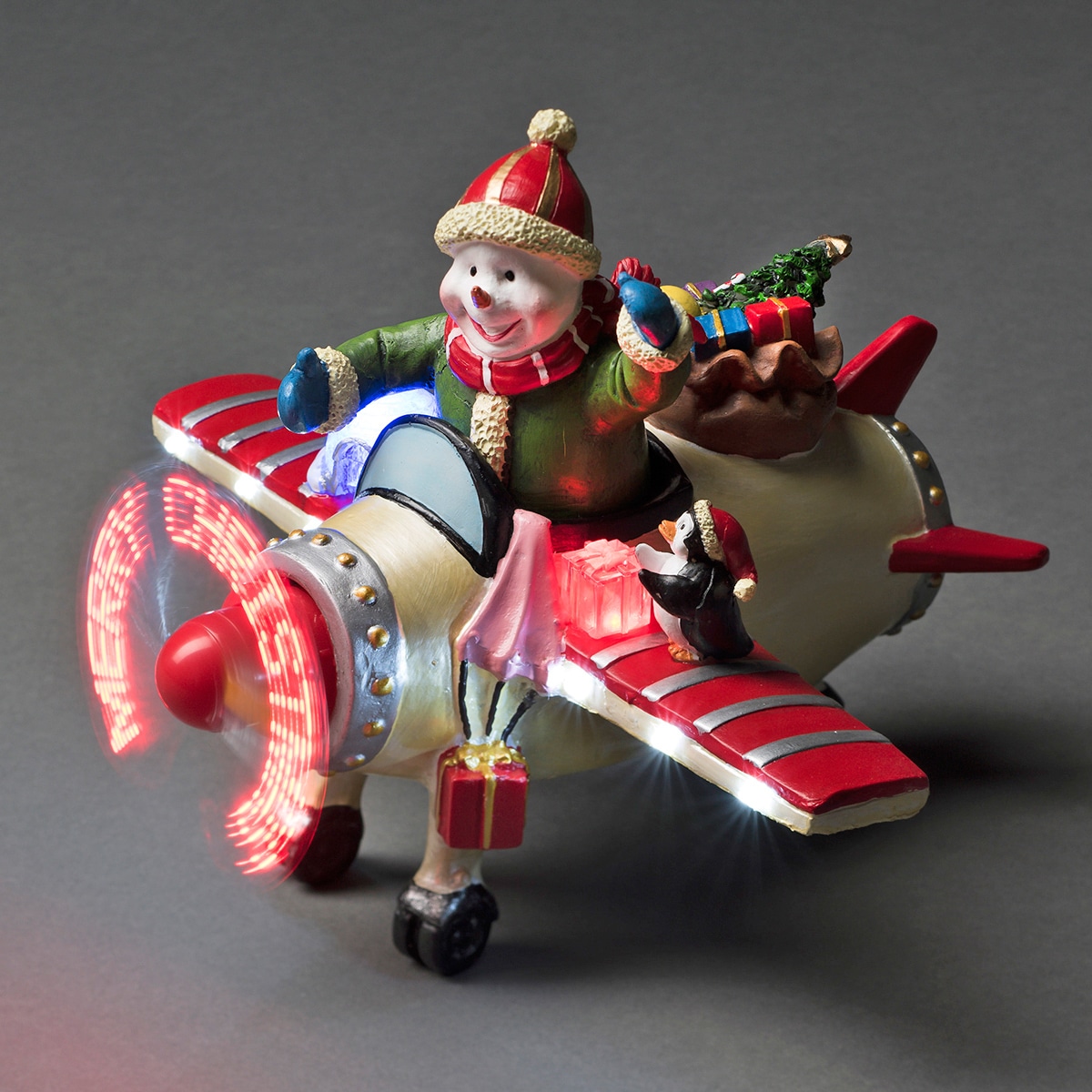 KONSTSMIDE Weihnachtsfigur, (1 St.), OTTO im Schneemann Online Flugzeug, bestellen LED Shop mit Szenerie Animation im