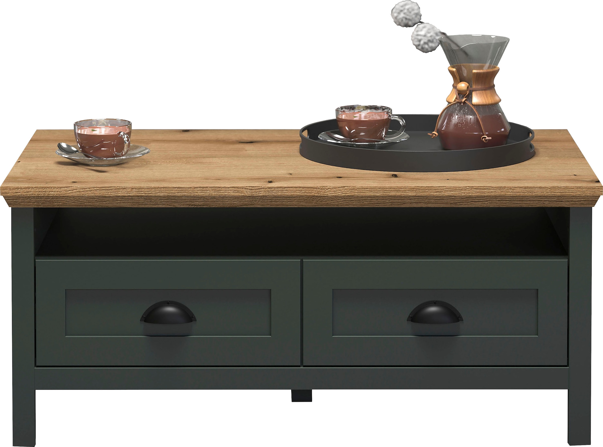 Home affaire Couchtisch »Vienna« 1 Stk. tlg. Sofatisch mit 2 Schubladen und Ablagefläche - (B/T/H) 101/60/45 cm