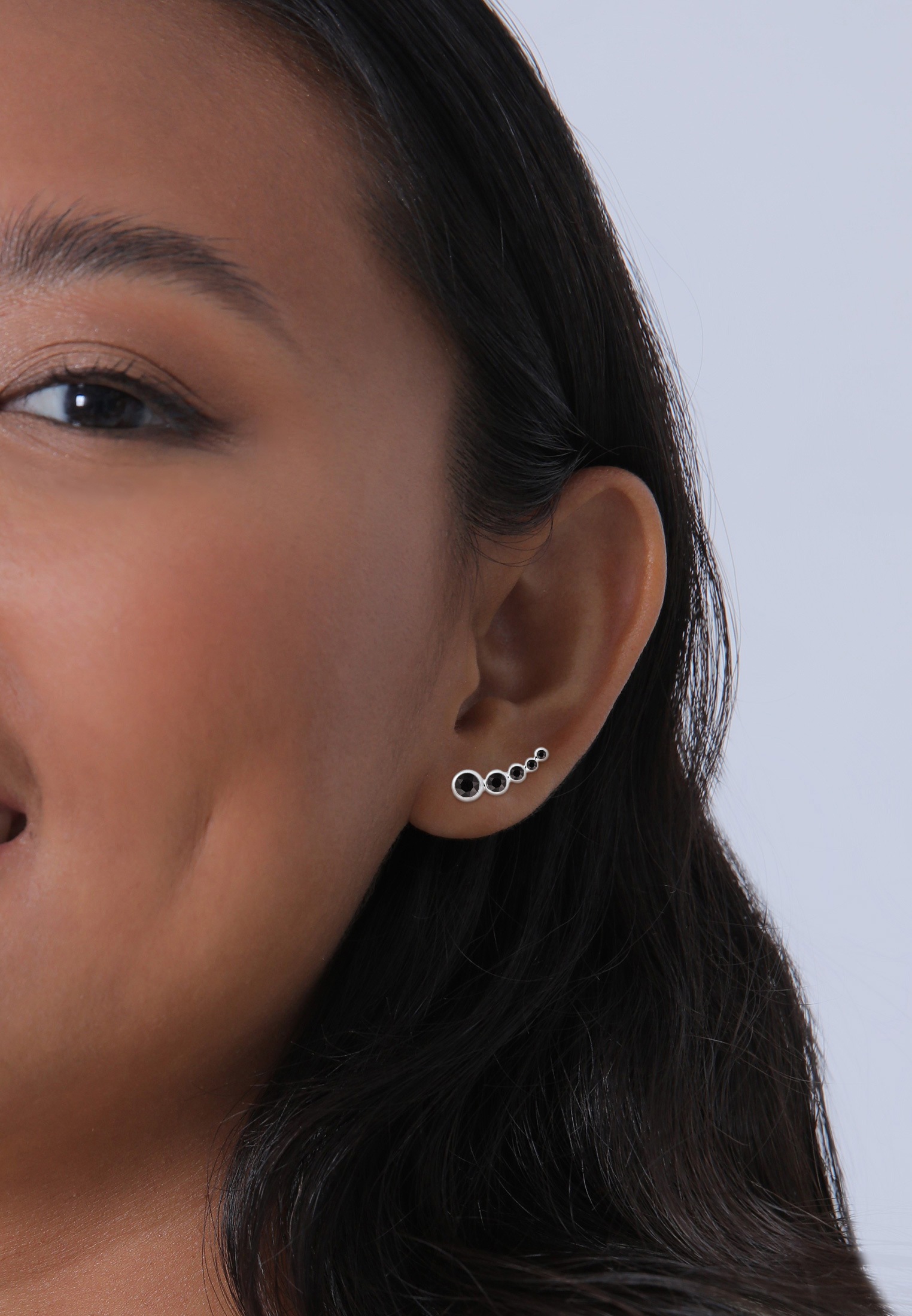 Elli Paar Ohrstecker »Ohrringe Ohrklemme Earclimber mit Kristalle«