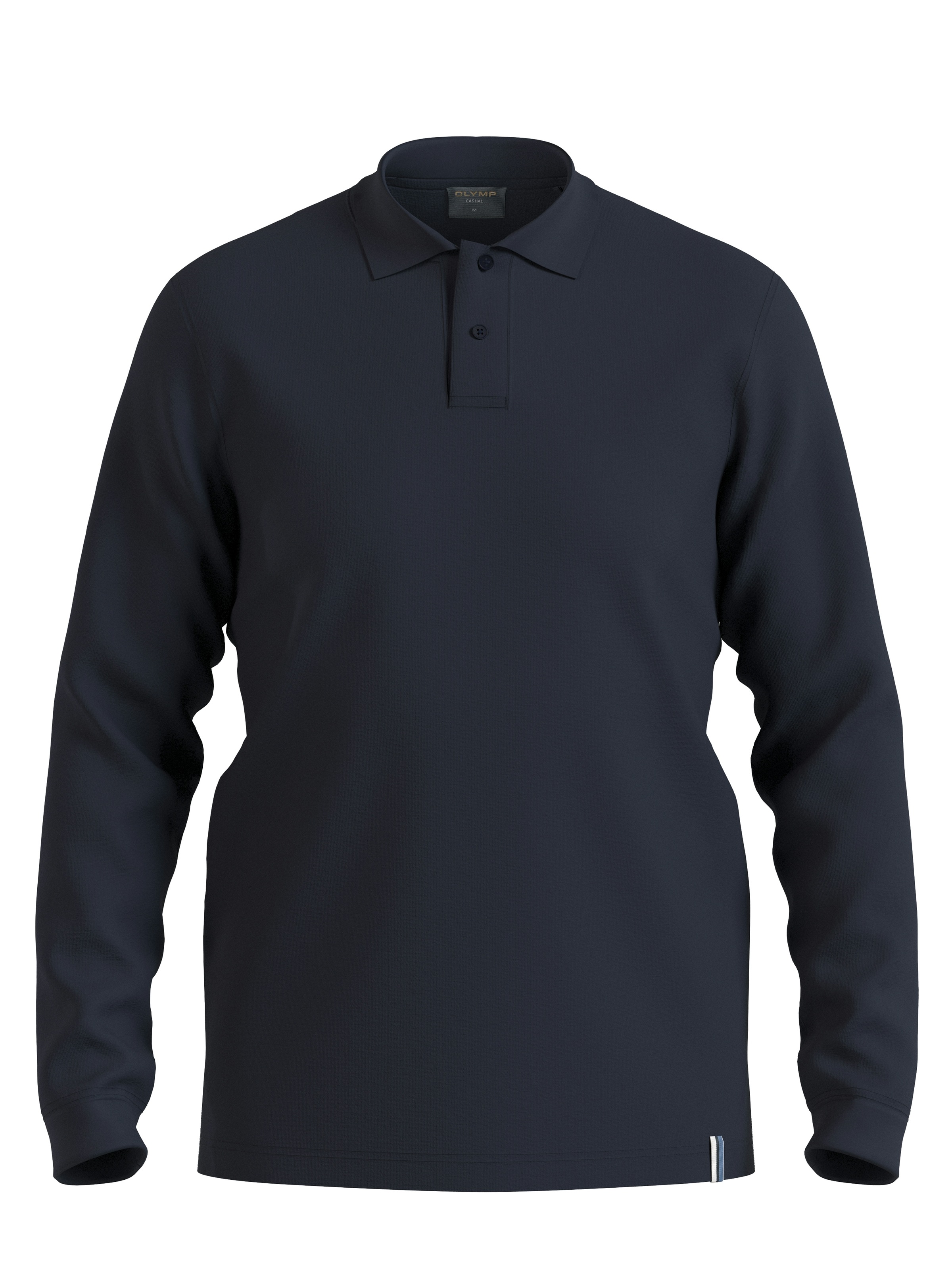 OLYMP Langarm-Poloshirt regular fit, basic, formbeständig