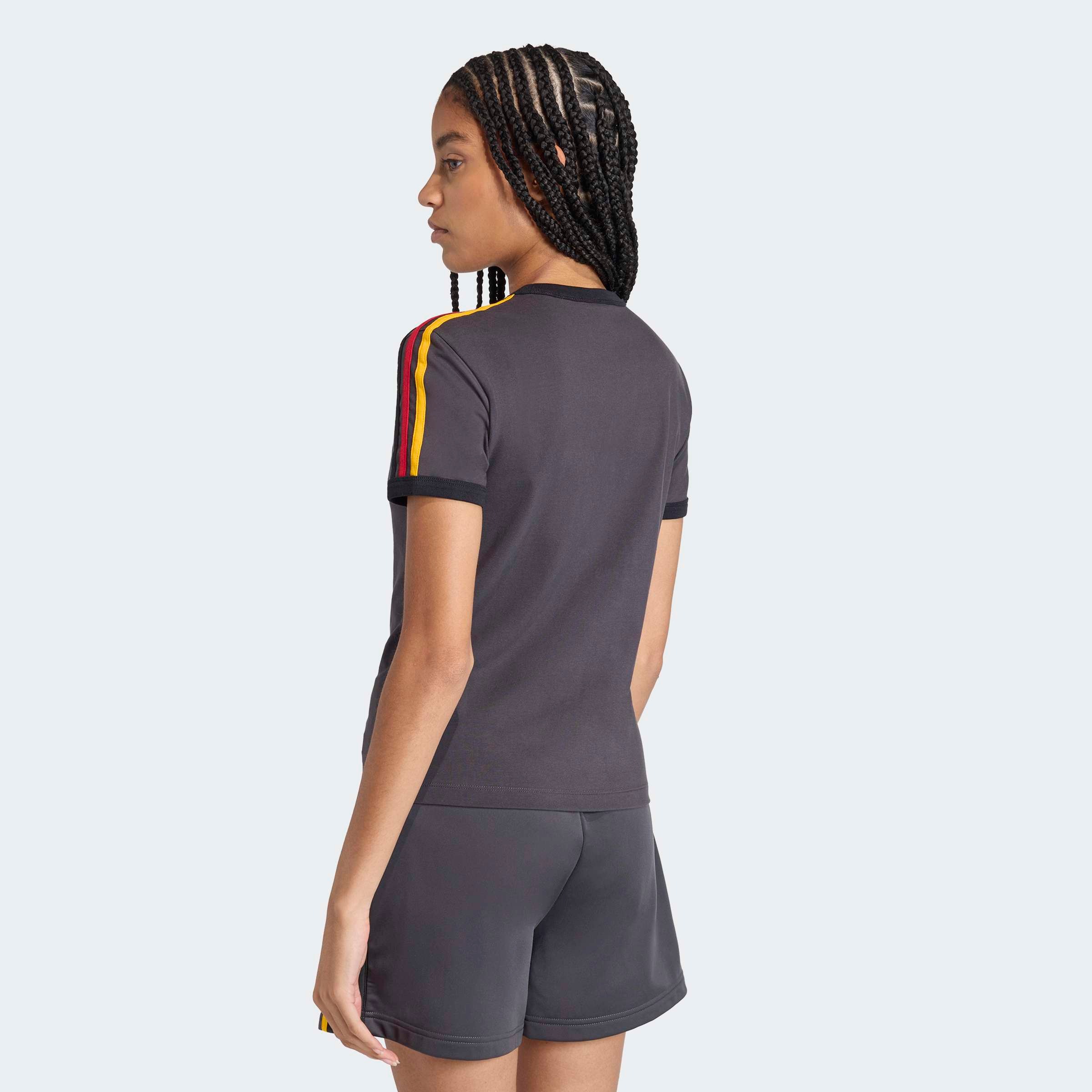 adidas Originals T-Shirt »3-STREIFEN SCHMAL GESCHNITTEN« sanft anliegende Passform, ohne Verschluss, für sportlichen Look