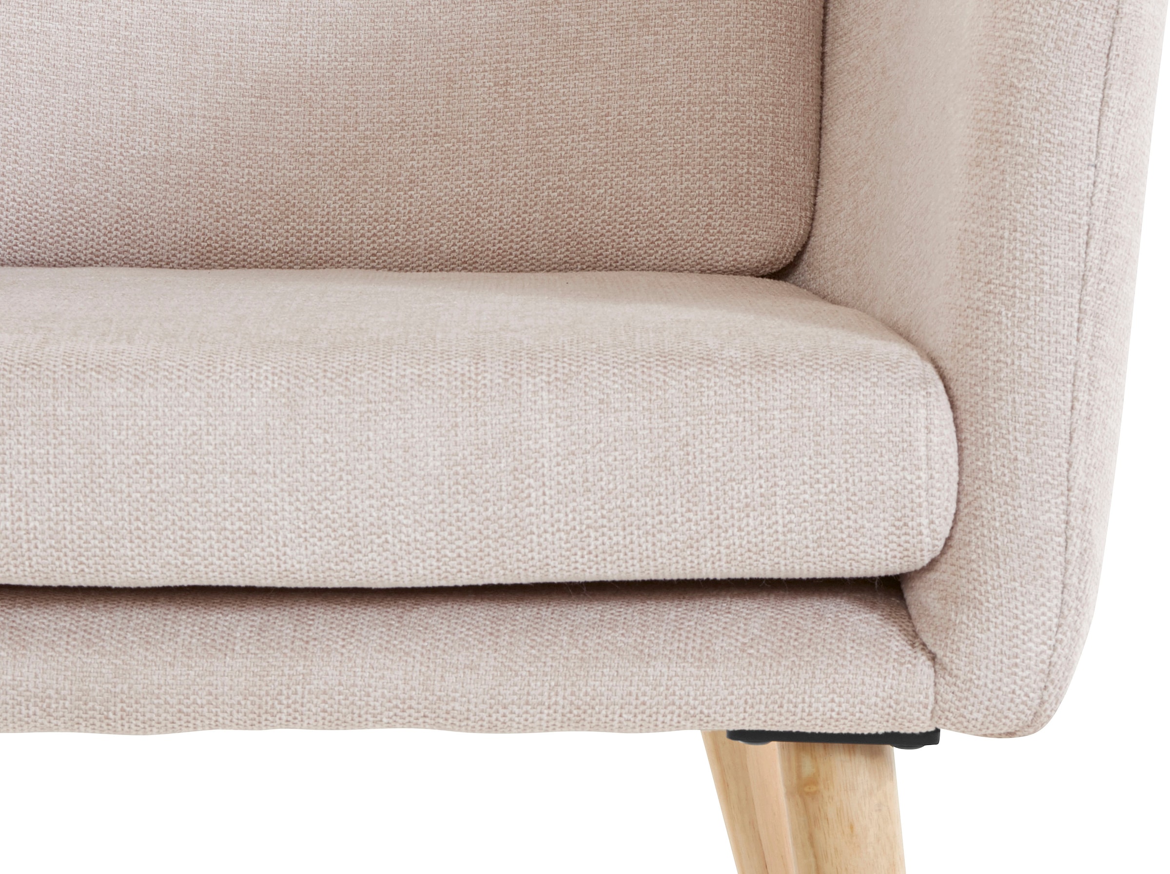 LeGer Home by Lena Gercke Esszimmerstuhl »Fleur«, Struktur fein, Beine aus Massivholz, bequemer Polsterstuhl, Schalenstuhl