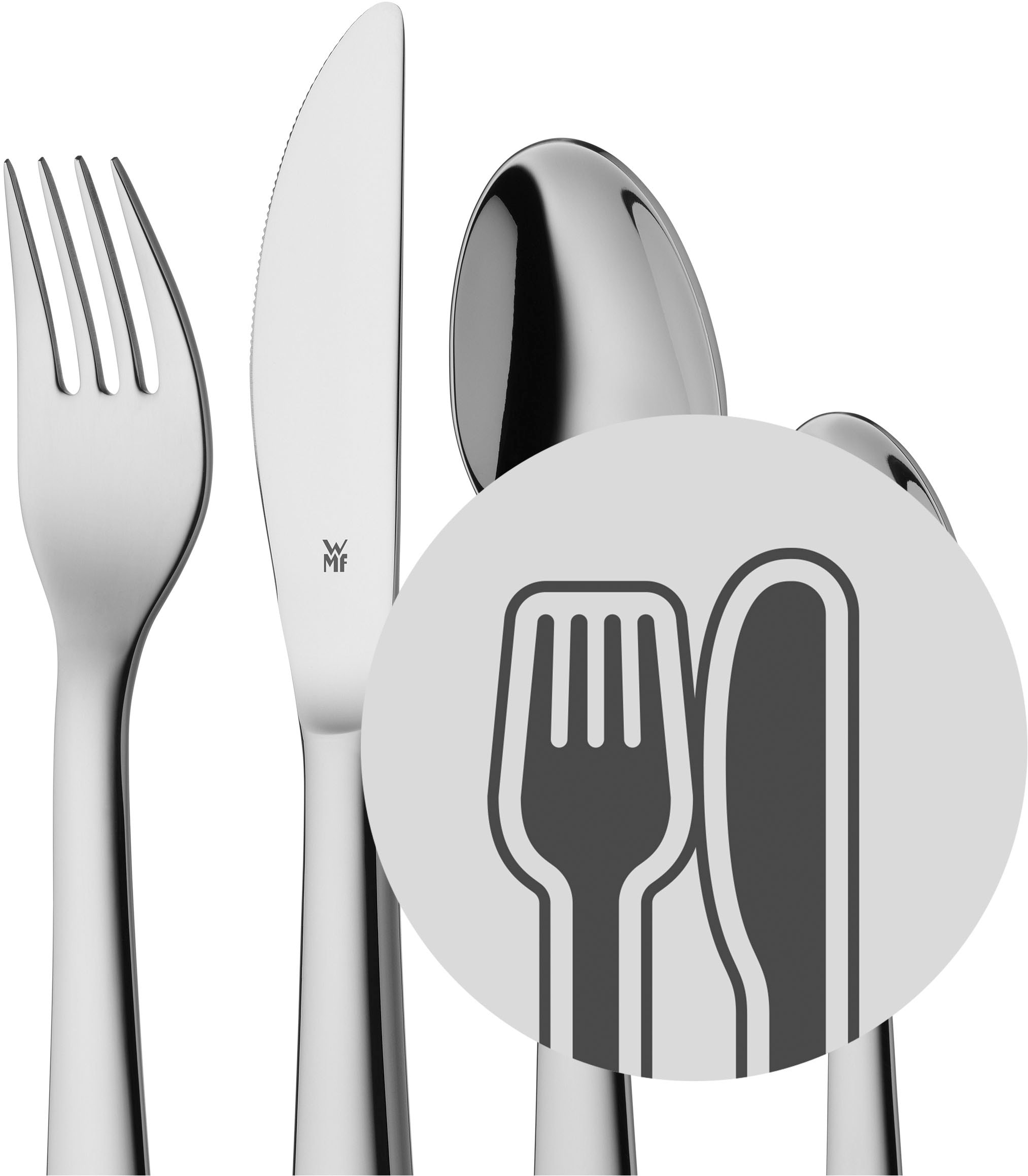 WMF Kinderbesteck »Tommi das Faultier«, (Set, 4 tlg.), ab 3 Jahren, hygienisch, säurefest