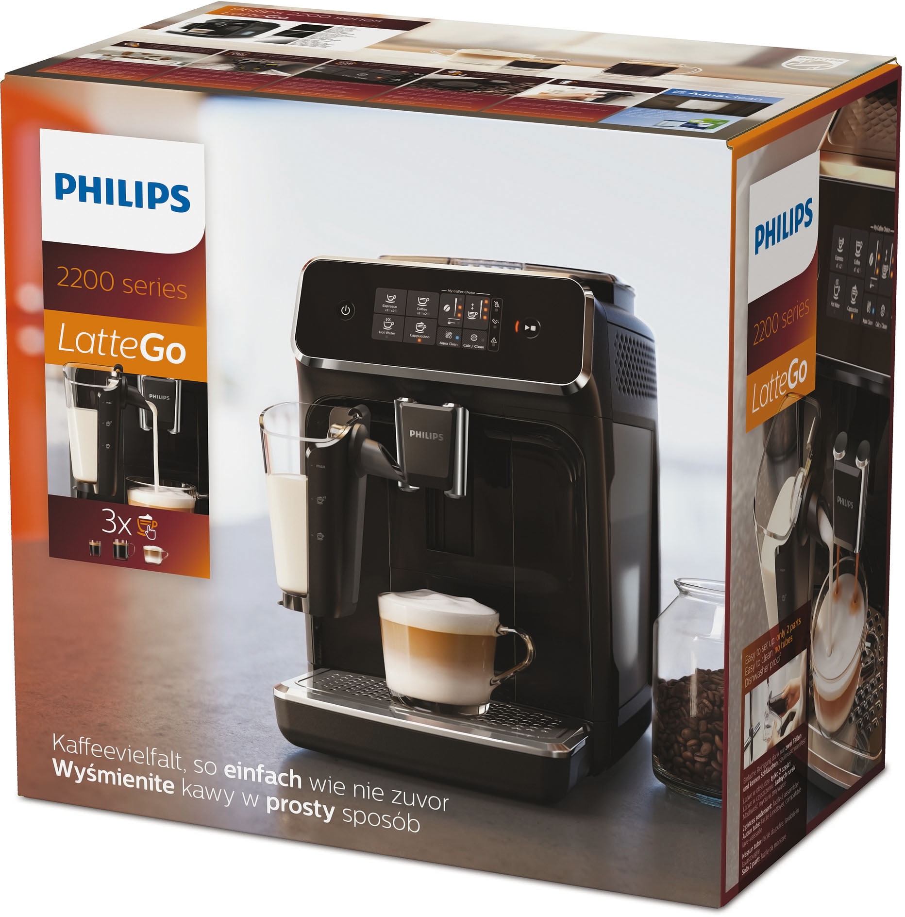 Philips Kaffeevollautomat »2200 Serie EP2231/40 LatteGo«, 3 ...