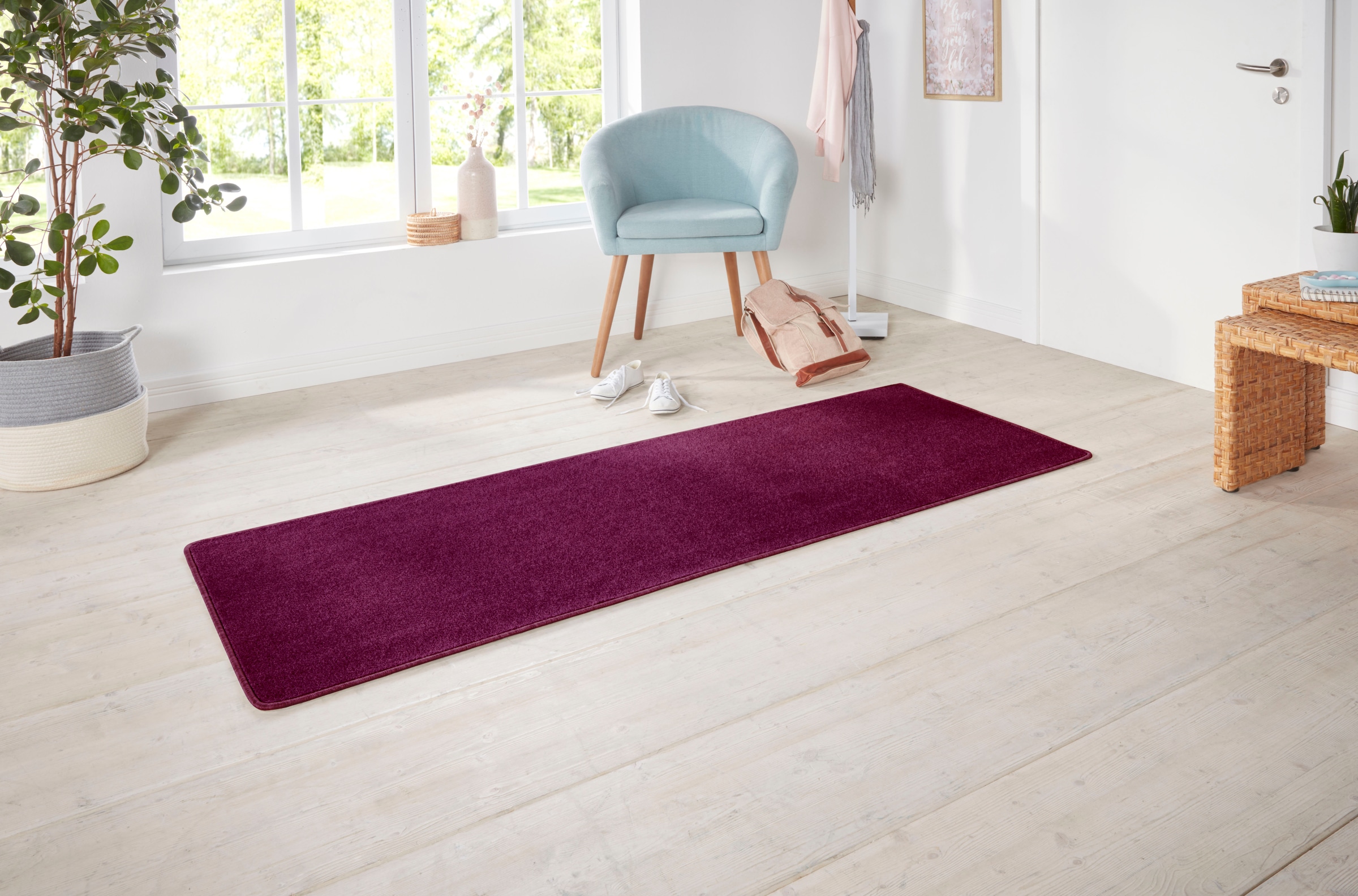 HANSE Home Teppich »Shashi«, rechteckig, 8,5 mm Höhe, Kurzflor, Unifarben, Läufer, weich, Esszimmer, Kinderzimmer, Flur