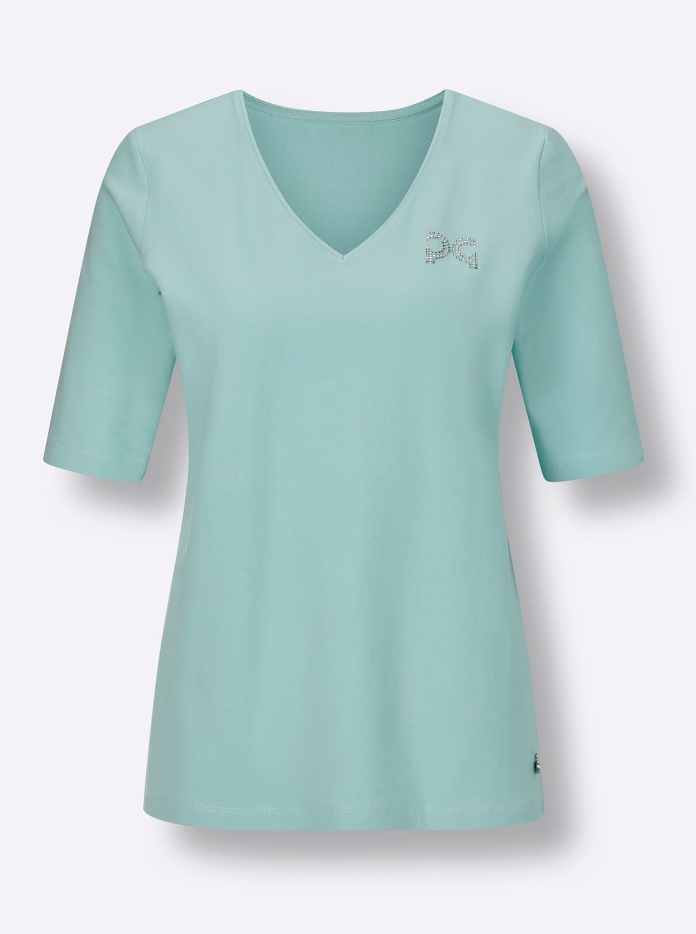CREATION L PREMIUM V-Shirt »Pima-Baumwoll-Shirt«, (1 tlg.)
