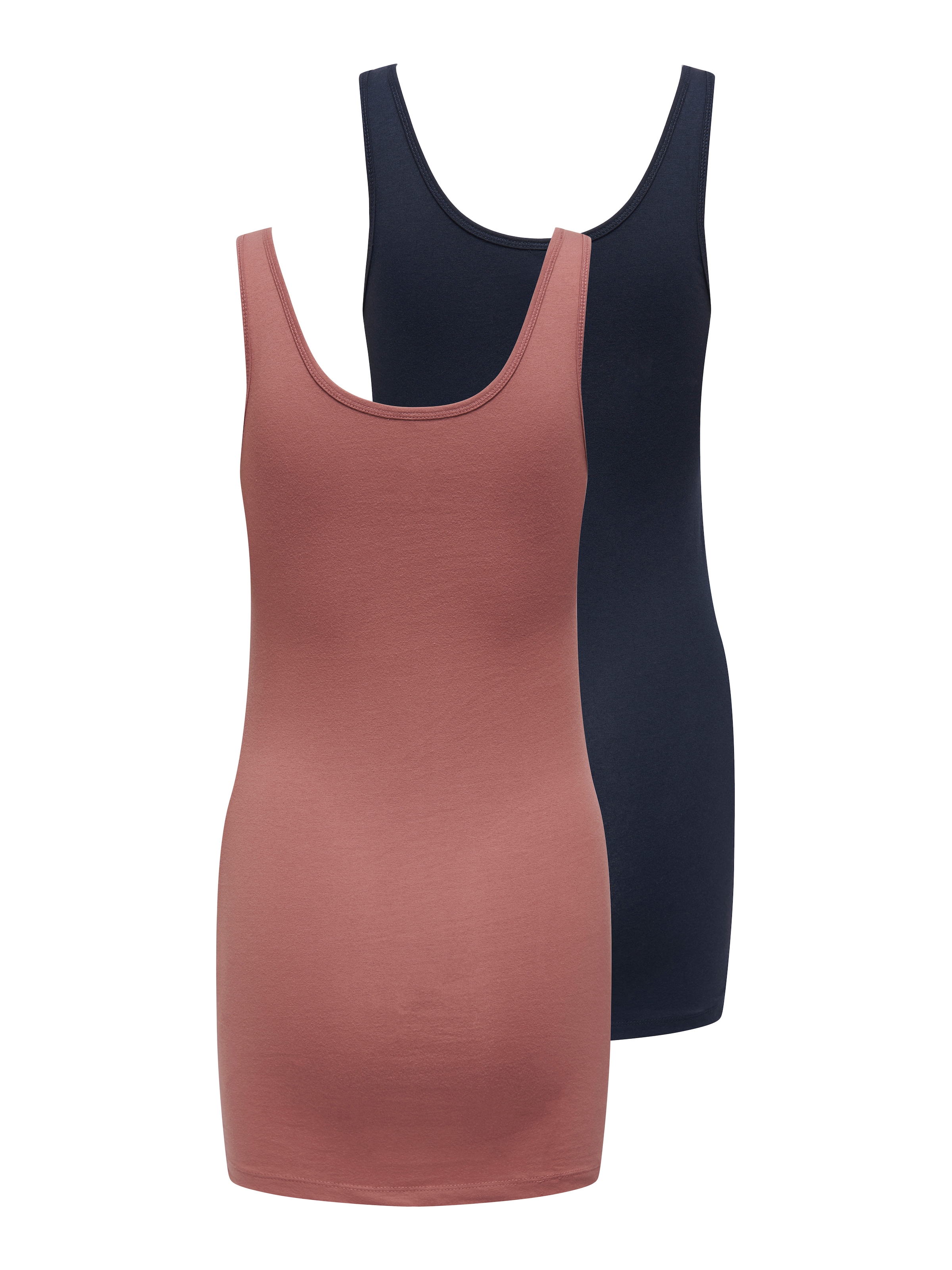 ONLY Tanktop »ONLLIVE – Slim-Fit Tanktops mit Stretch für optimalen Sitz« Packung, 2er-Pack, 2 Stk. slim fit, casual, Jersey, Baumwollmischung, Rundhals