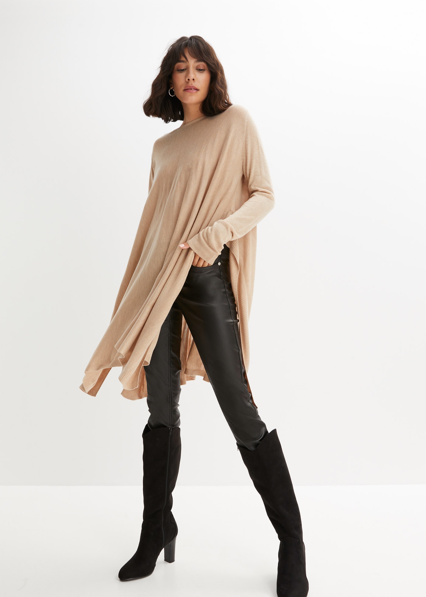 bonprix Longpullover »Long-Pullover aus Viskose-Mix« Long-Pullover aus Viskose-Mix