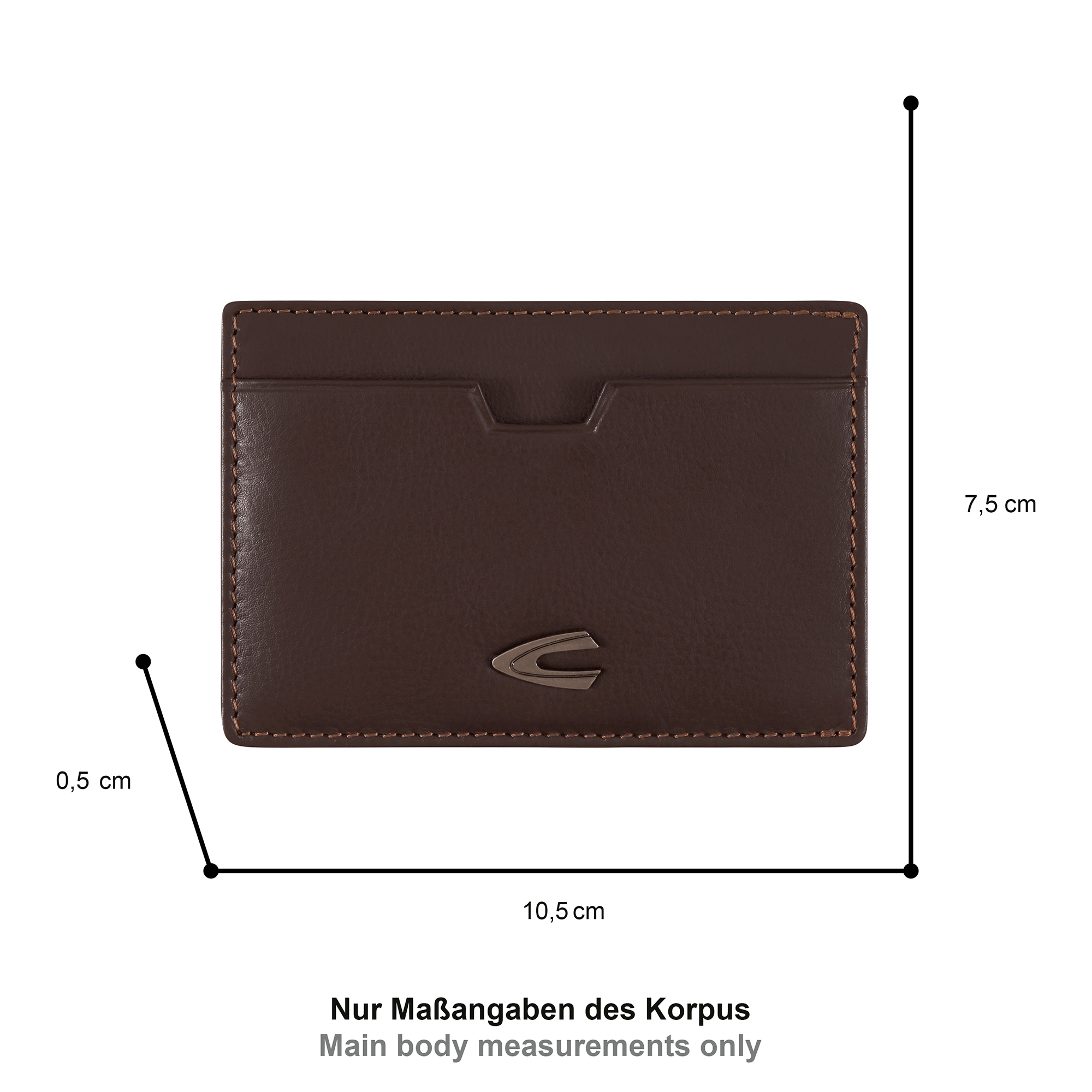 camel active Kartenetui »Vegas« aus hochwertigem Rindsleder mit Metalllogo