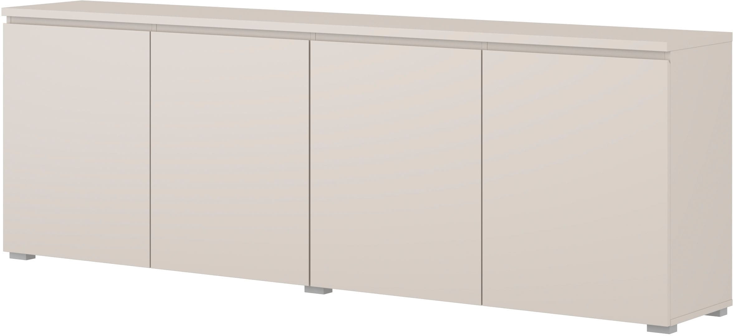 OTTO home Sideboard »Modo, Breite 200 cm, moderne grifflose Kommode 4Türen« Anrichte mit viel Stauraum, Einlegeböden verstellbar