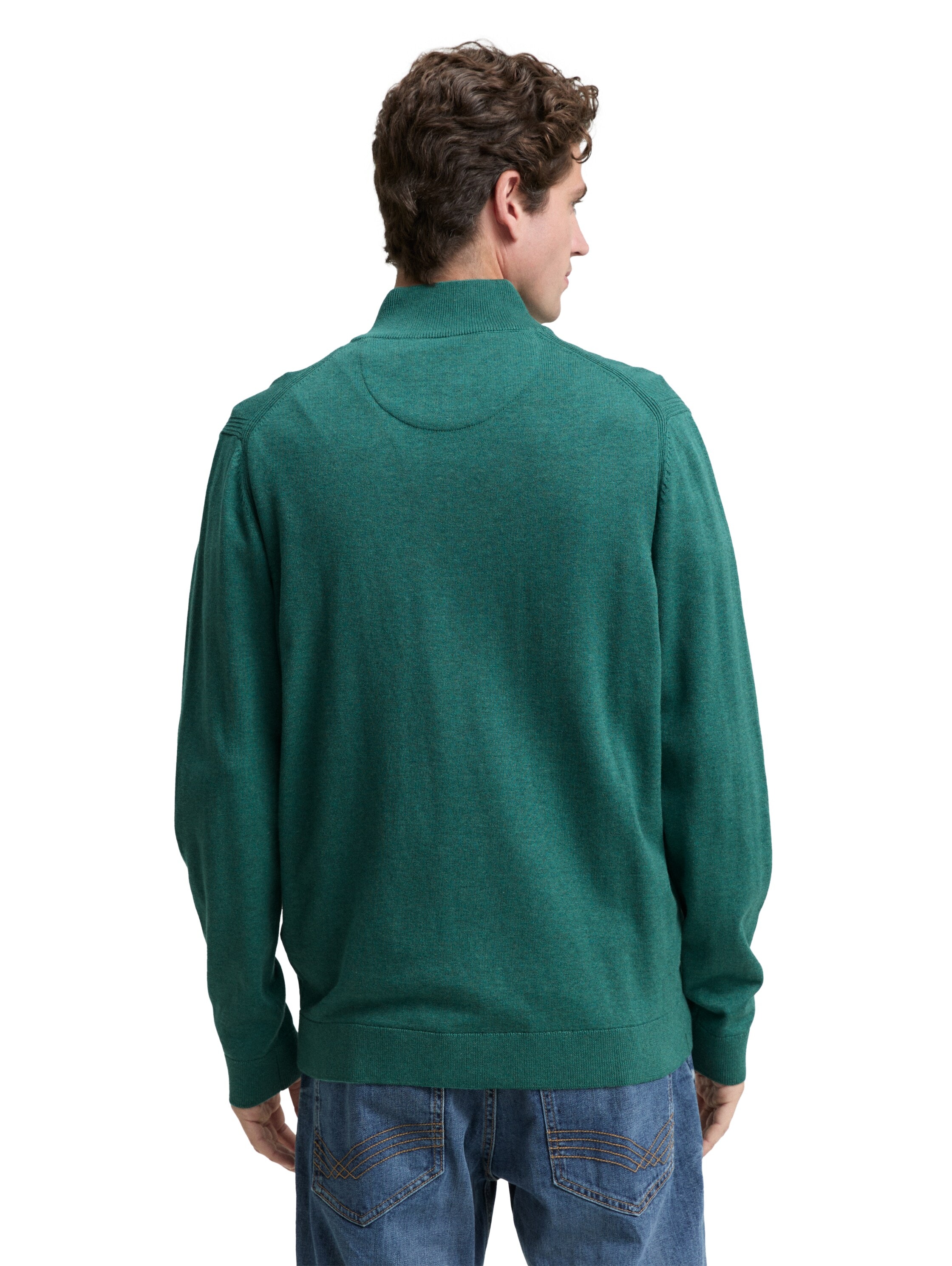 TOM TAILOR Strickjacke mit Logo Stickerei