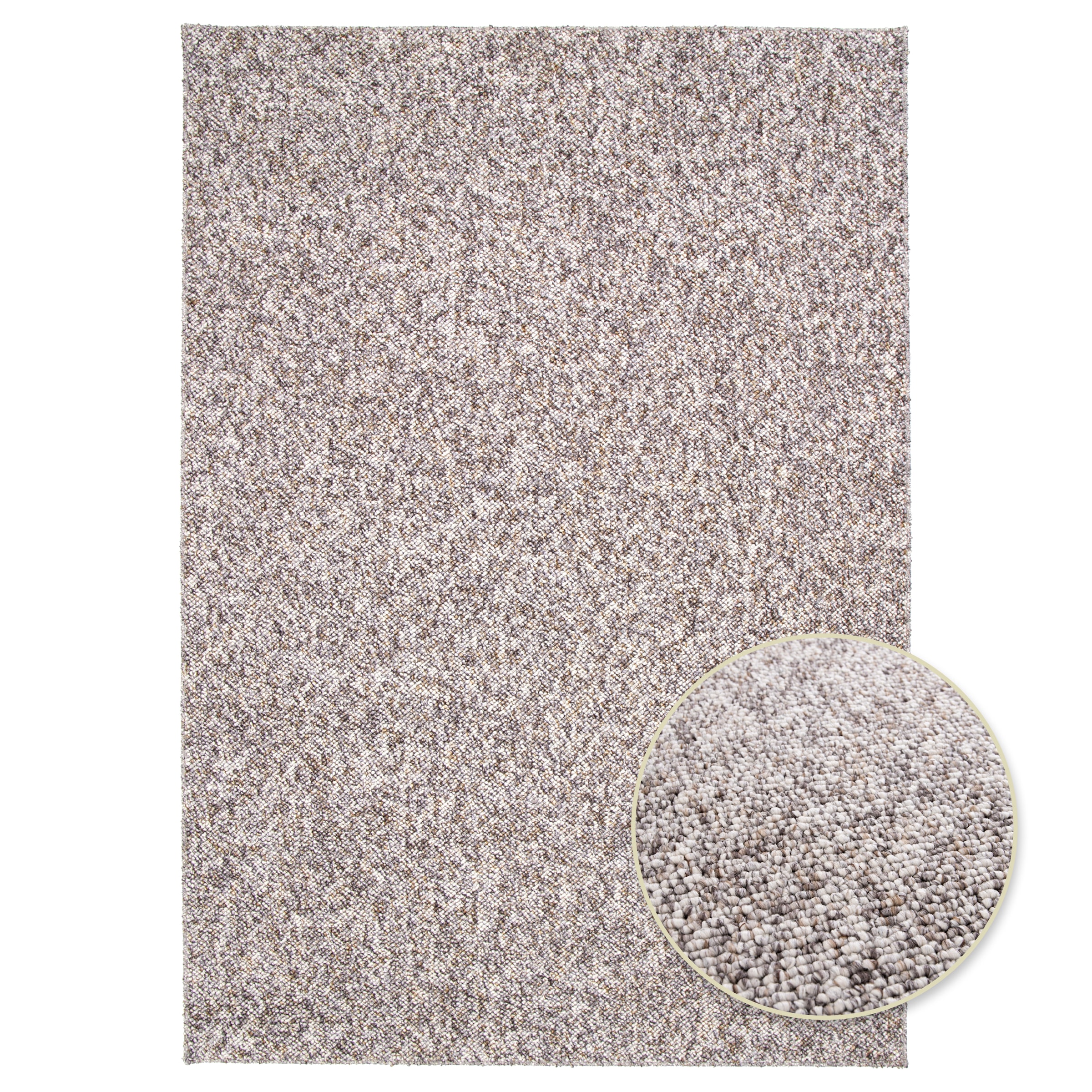 Primaflor-Ideen in Textil Teppich »Teppich LINO, Made in Belgium« rechteckig 10 mm Höhe Wolloptik, grobe Schlinge, meliert, strapazierfähig