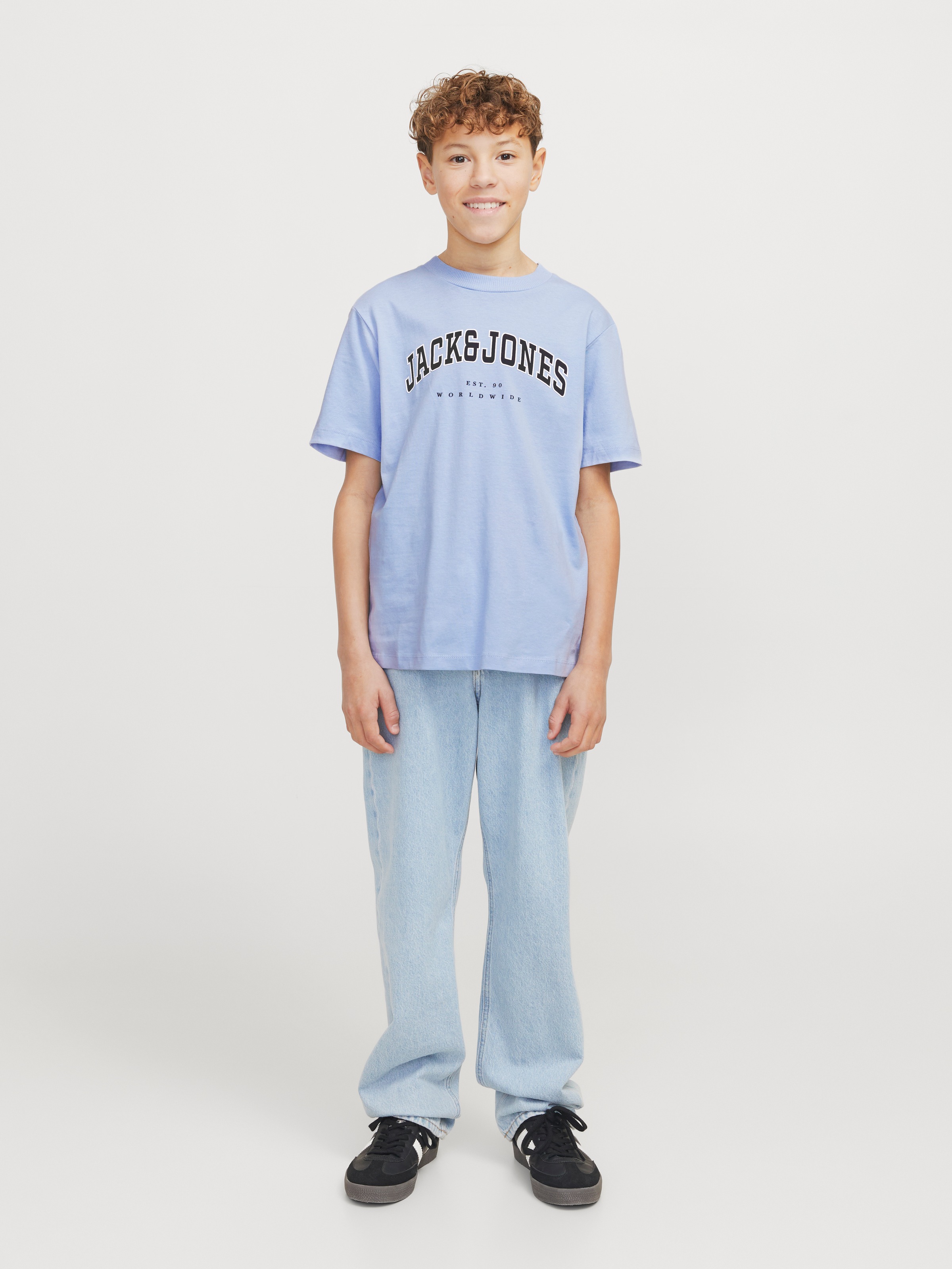 Jack & Jones Junior Rundhalsshirt »JJECALEB VARSITY TEE SS O-NECK NOOS JNR«