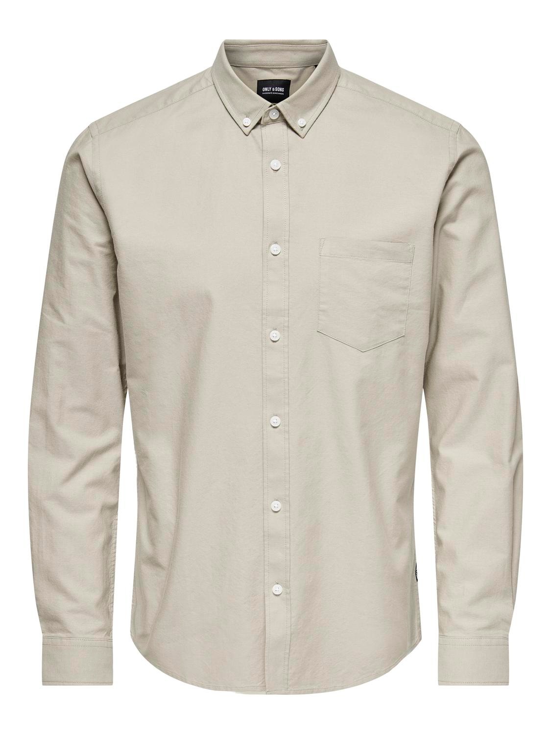 ONLY & SONS Langarmhemd »ONSALVARO SLIM LS OXFORD SHIRT NOOS«
