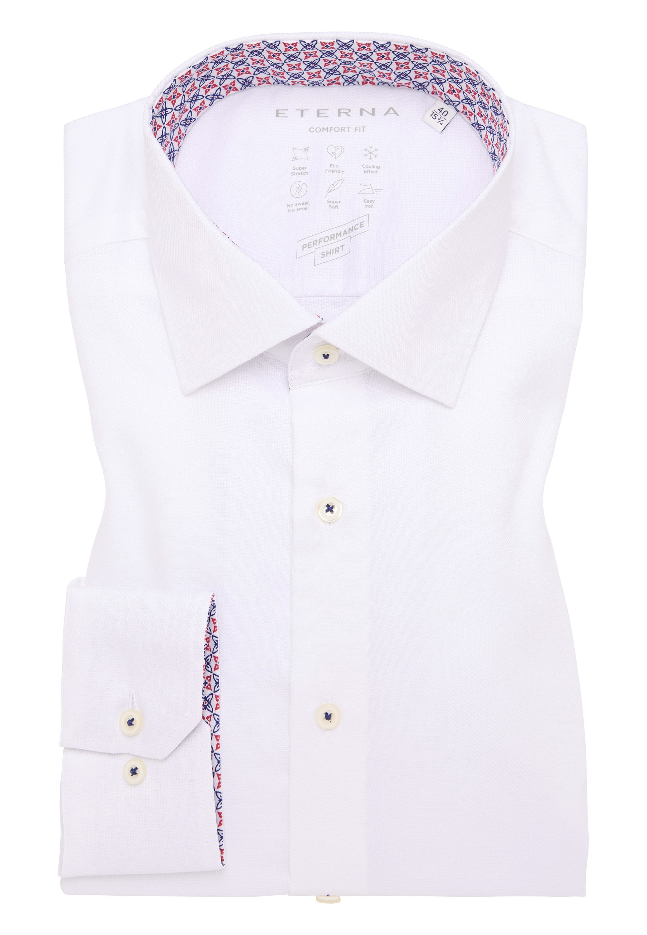 Eterna Langarmhemd »COMFORT FIT« EASY IRON (bügelleicht)