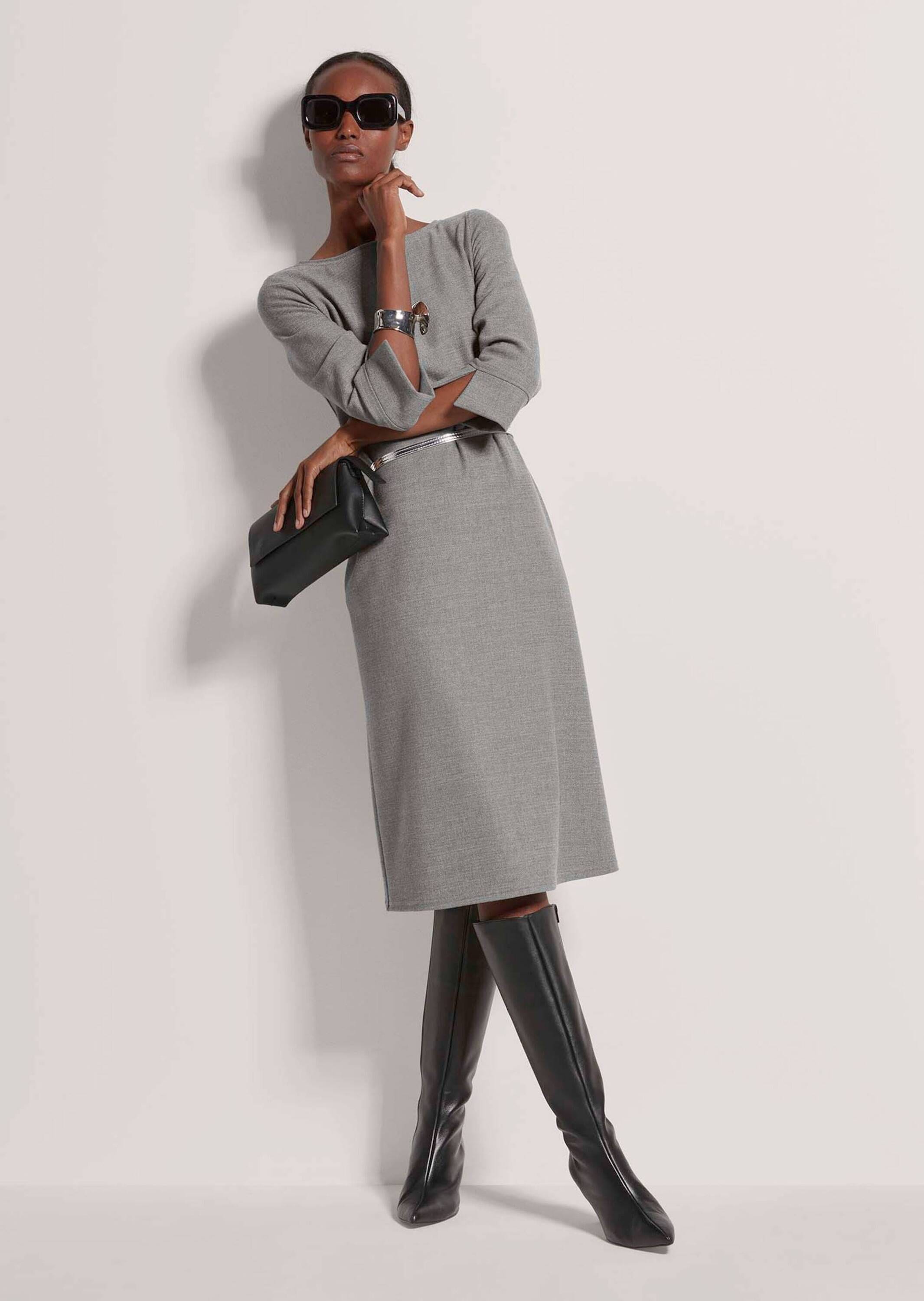 MADELEINE Sommerkleid »Kleid Elegantes Viskosekleid mit Rundhalsausschnitt«