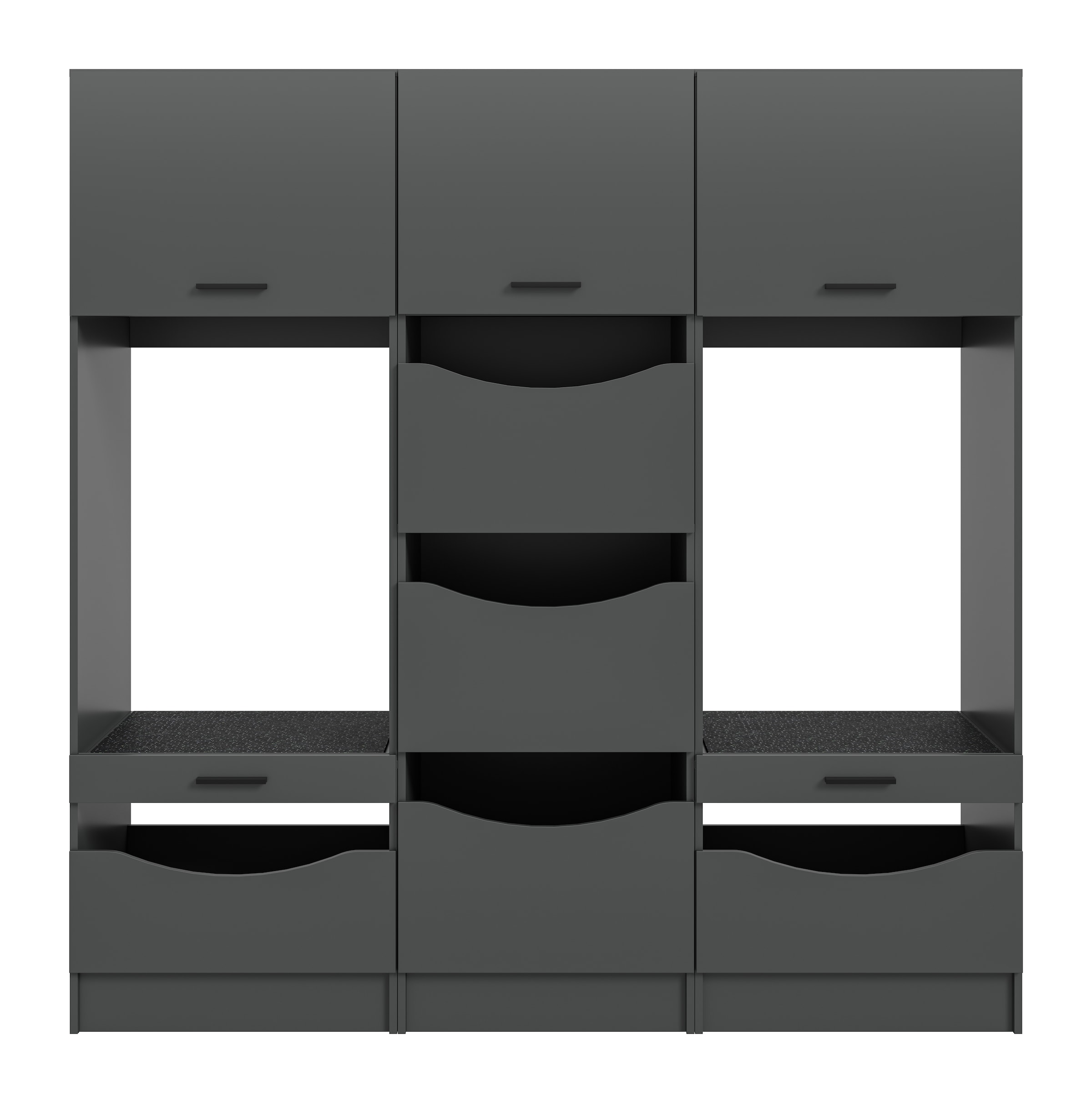 welltime Mehrzweckschrank-Set »FALAS,  3-teilig, Hauswirtschaftsraum Set, Breite 192 cm« 2x Waschmaschinenumbau- & 1x Wäscheschrank, 