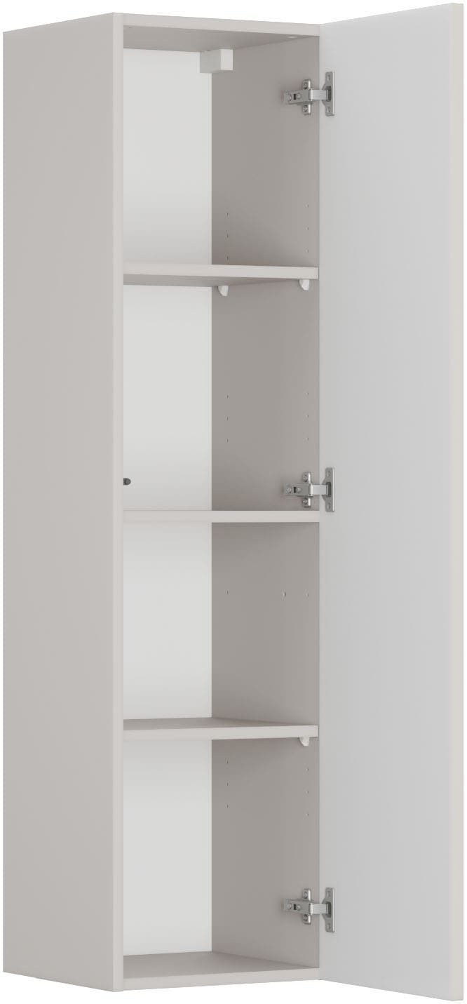 welltime Hängeschrank »FLOW STRIPE rechts/links montierbar, Breite 35 cm, modernes Design« Schrank mit 3 Einlegeböden, Push-to-open-Function