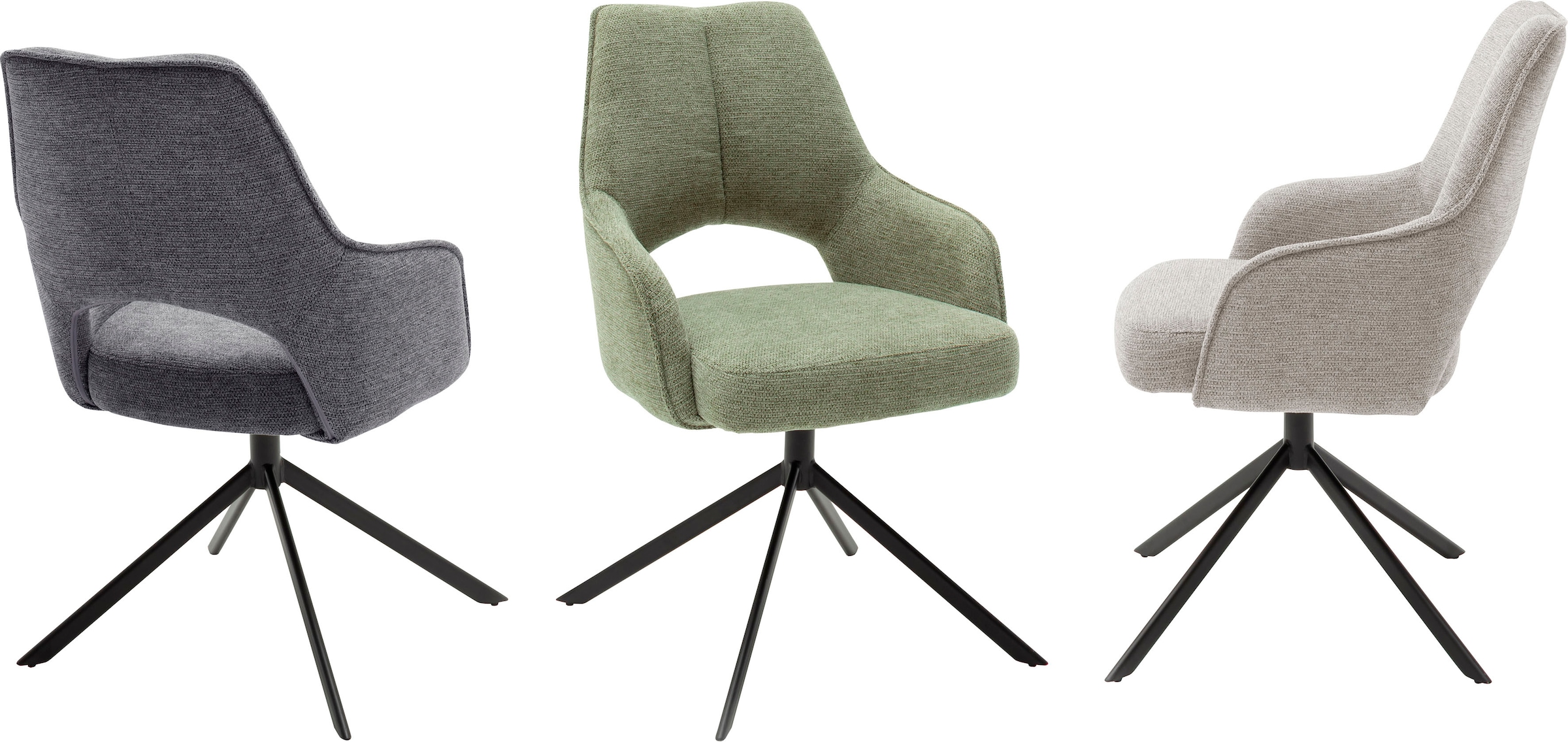 MCA furniture Armlehnstuhl »Bangor« () 2 Stk.(2er-Set), drehbar 180°, Taschenfederkern, Sitzhöhe ca. 49 cm