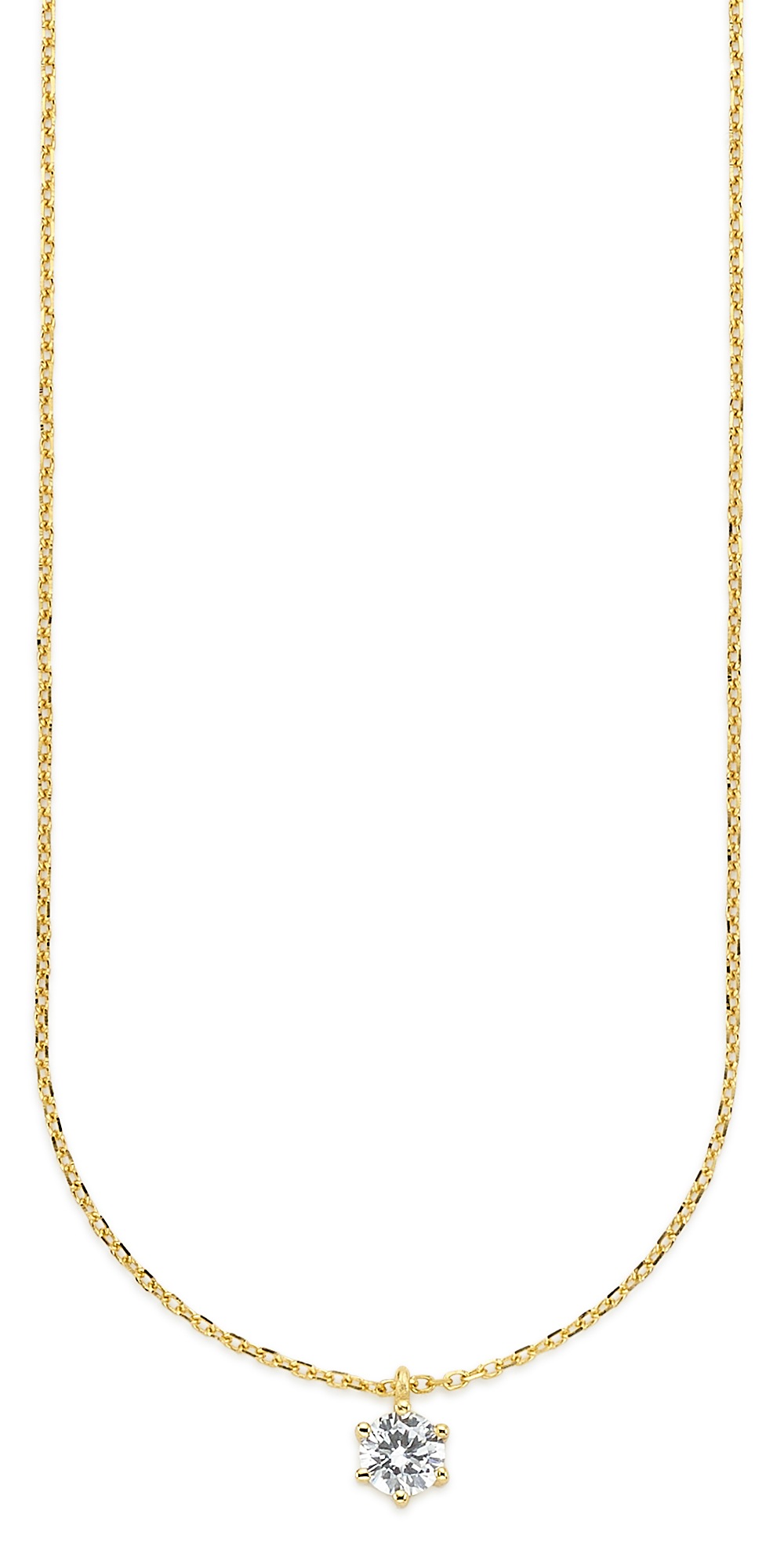 Bruno Banani Kette mit Anhänger »Schmuck Geschenk Solitär-Optik« mit Zirkonia (synth.)