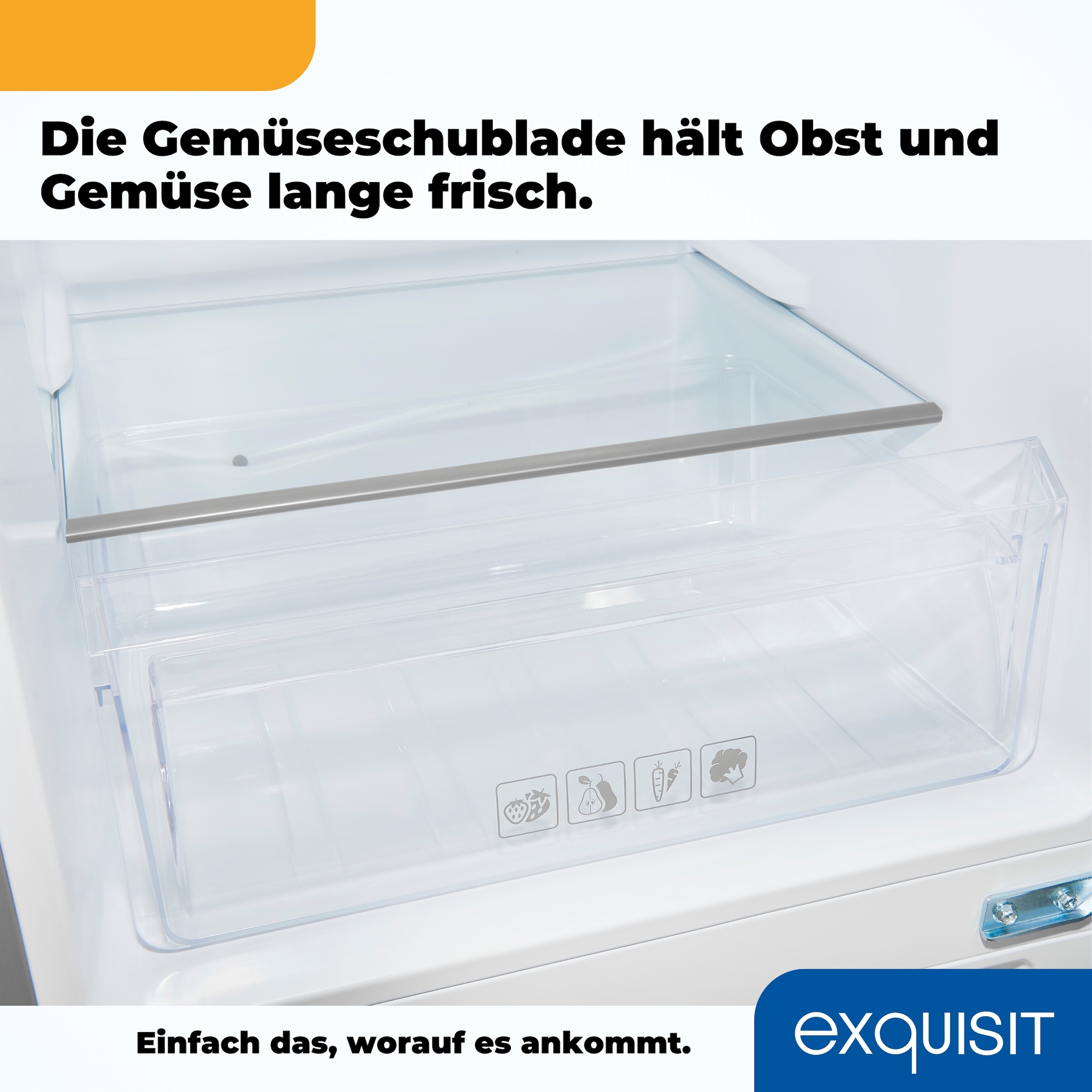 exquisit Kühl-/Gefrierkombination »KGC233-60-HE-040D«, Energieeffizienzklasse D, 173 Liter Nutzinhalt, 4 Sterne Gefrieren