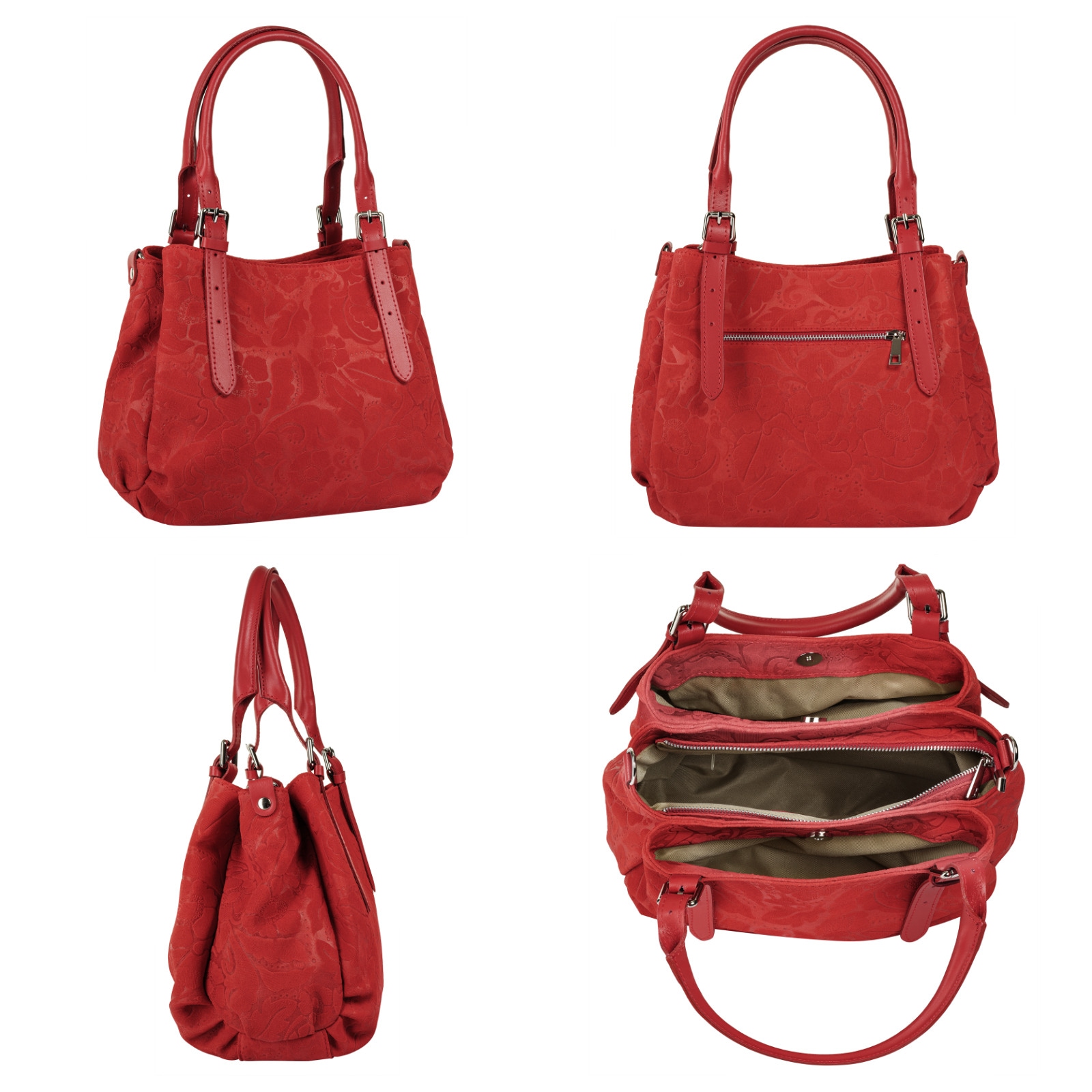 Samantha Look Henkeltasche, echt Leder, Made in Italy